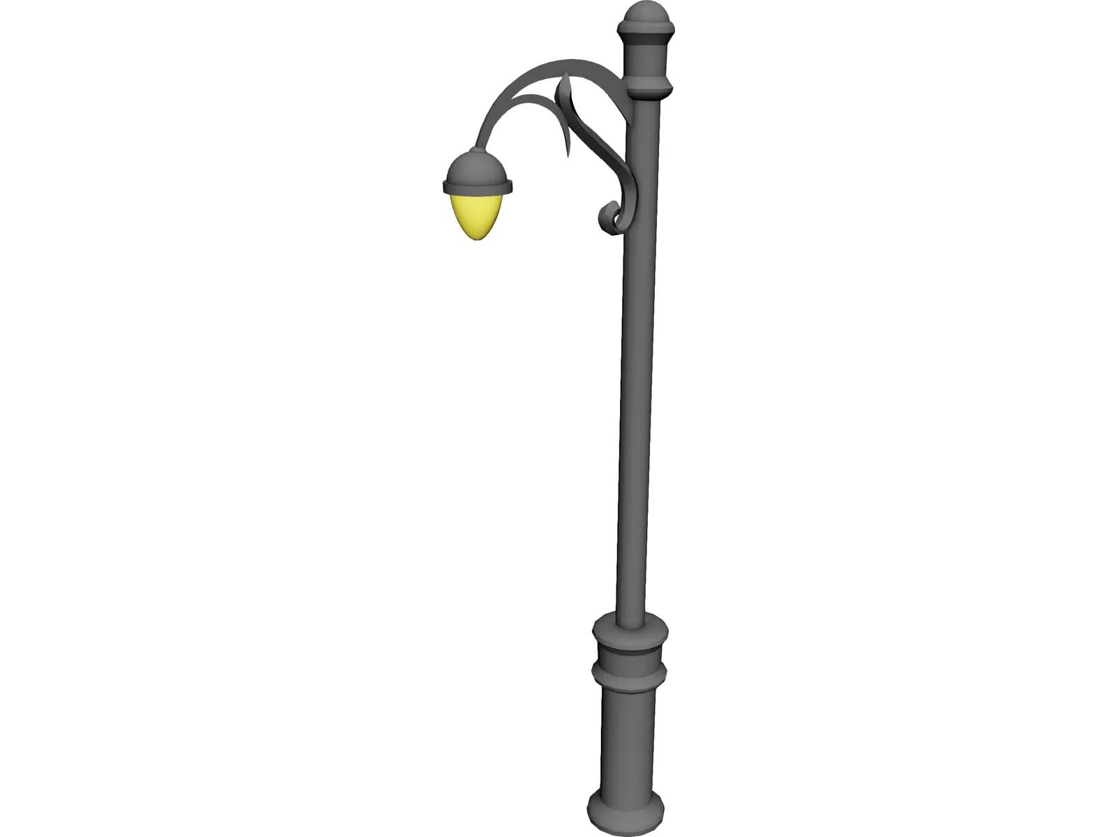 Parisian Street Lamp 3D Model