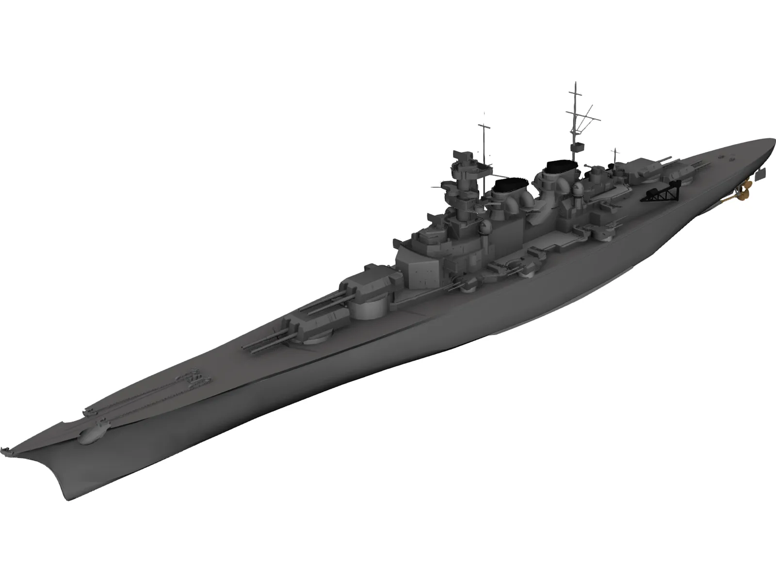 H-class Battleship 3D Model