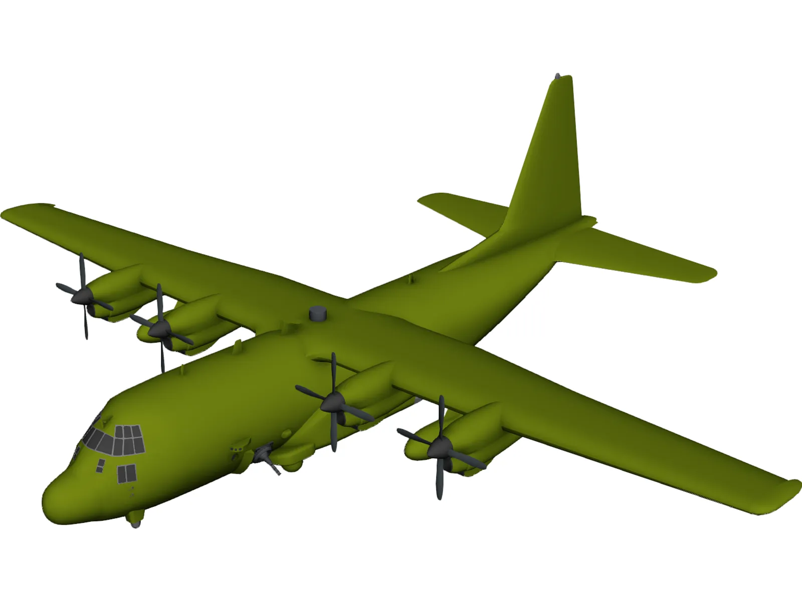 Lockheed AC-130U Gunship 3D Model