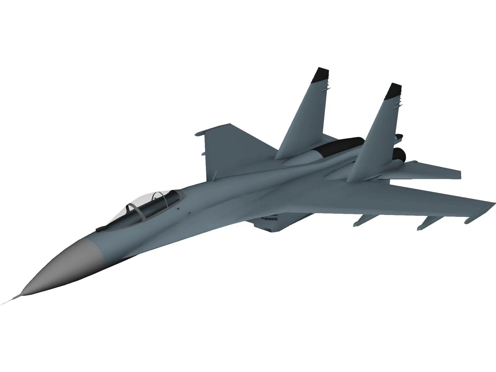 Sukhoi Su-27 Flanker A 3D Model