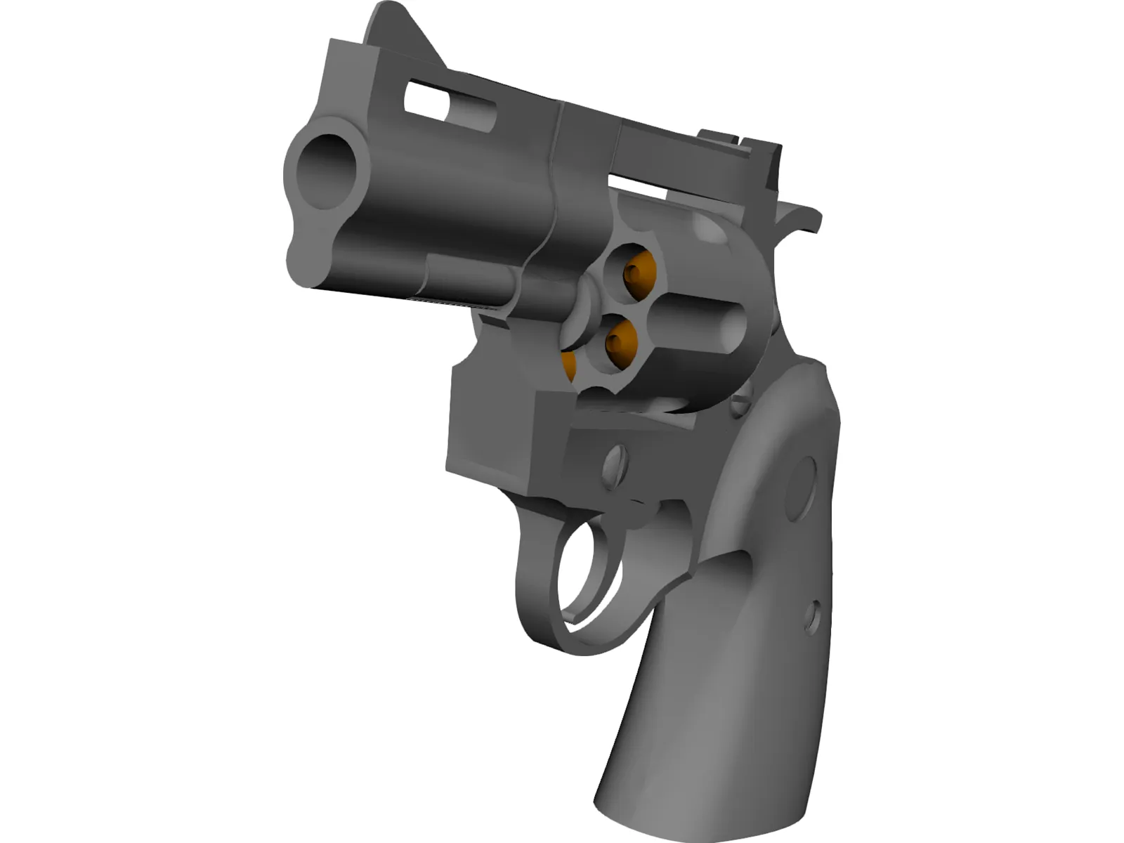 Colt Python 2 Inch Snub 3D Model