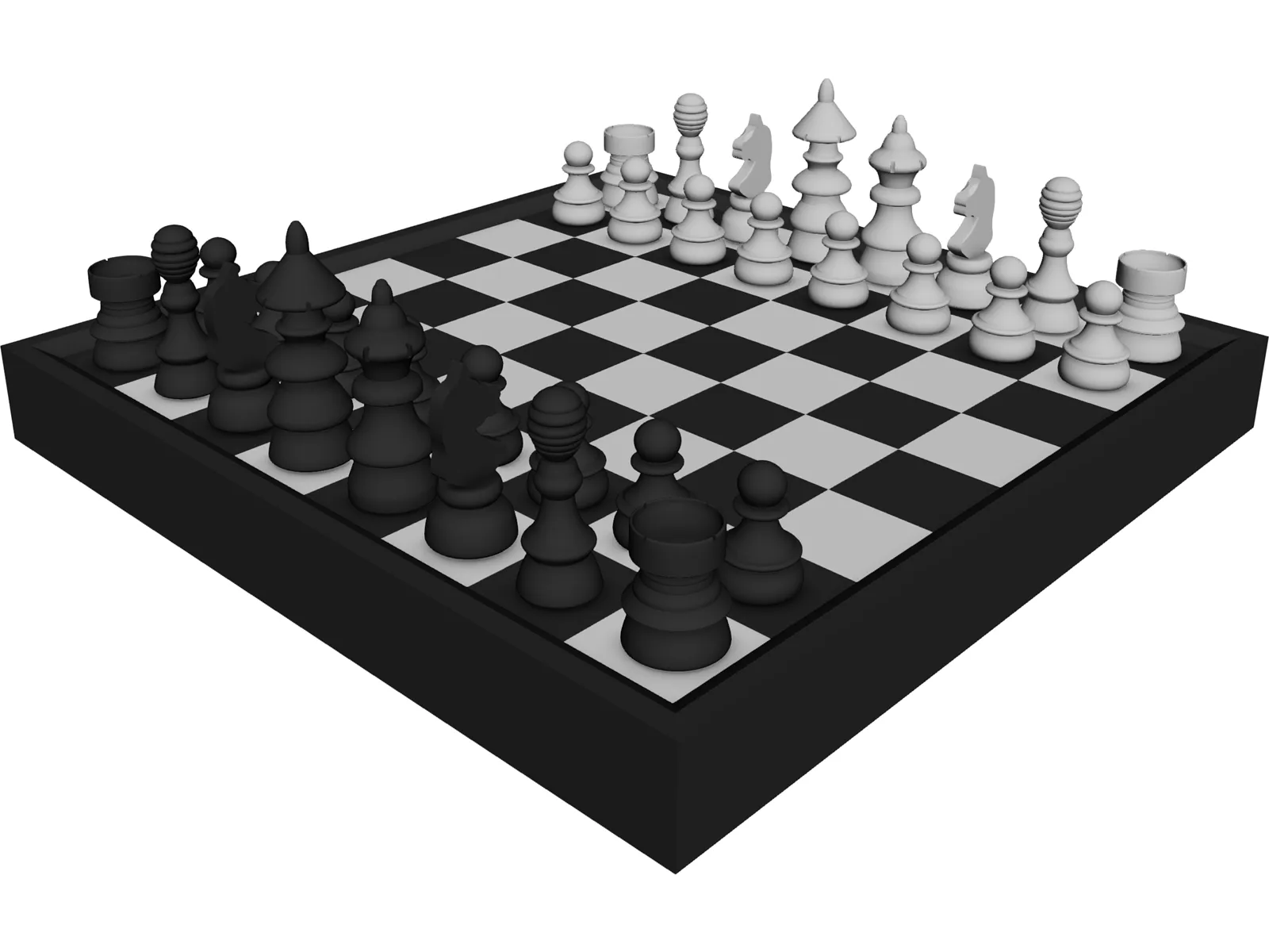 Chess Board 3D Model