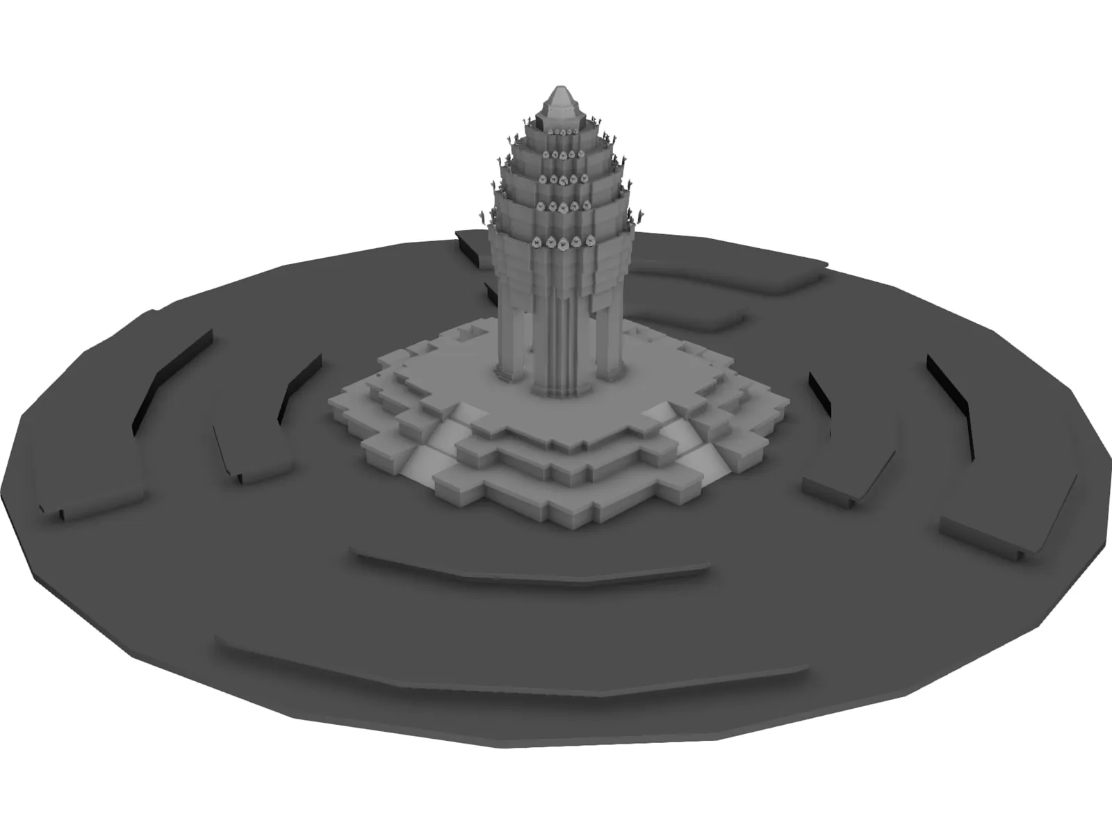 Independence Monument (Cambodia) 3D Model