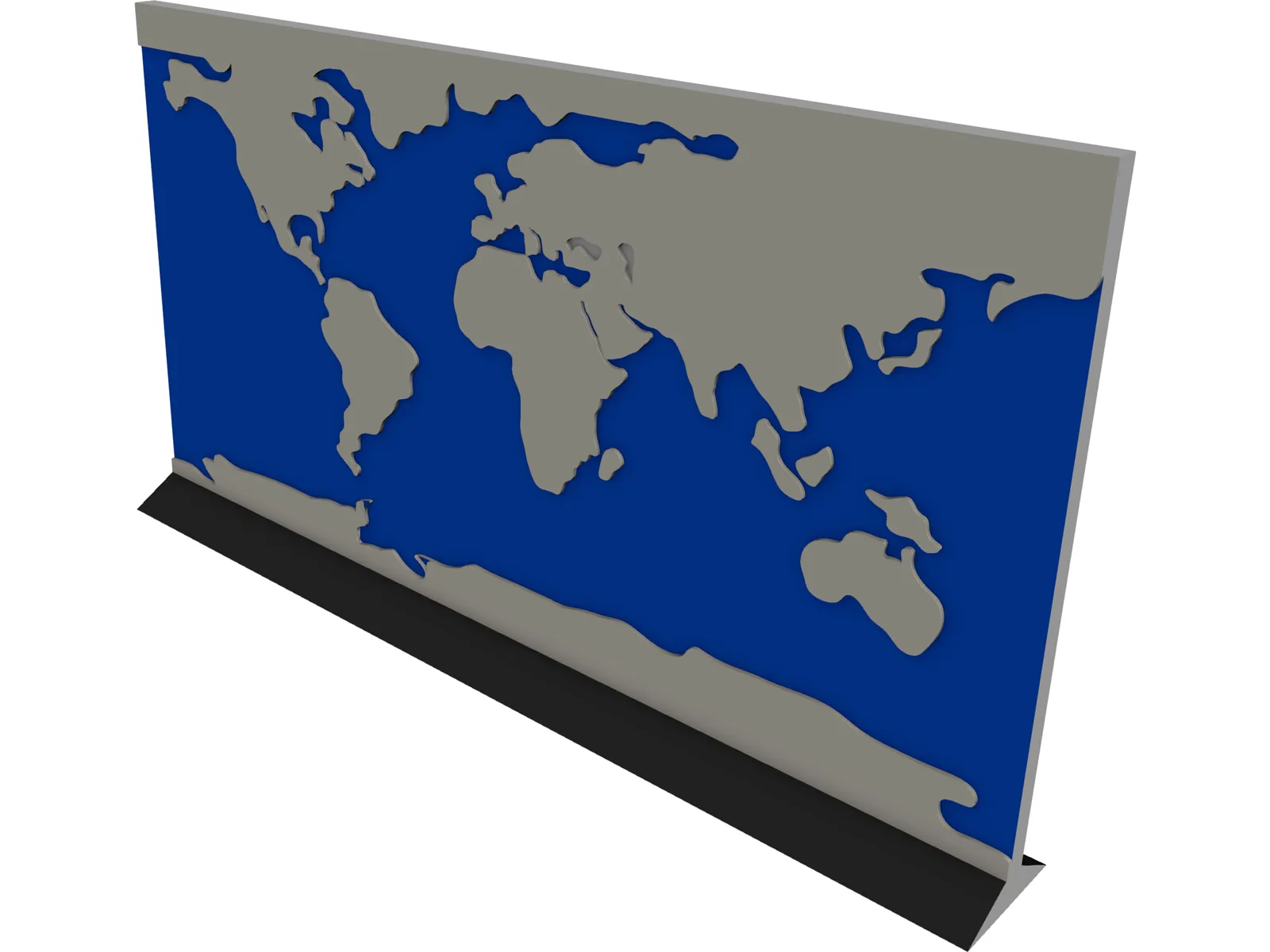 Earth Map 3D Model