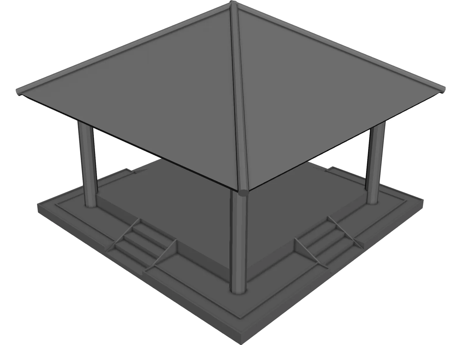 Javanese Gazebo 3D Model