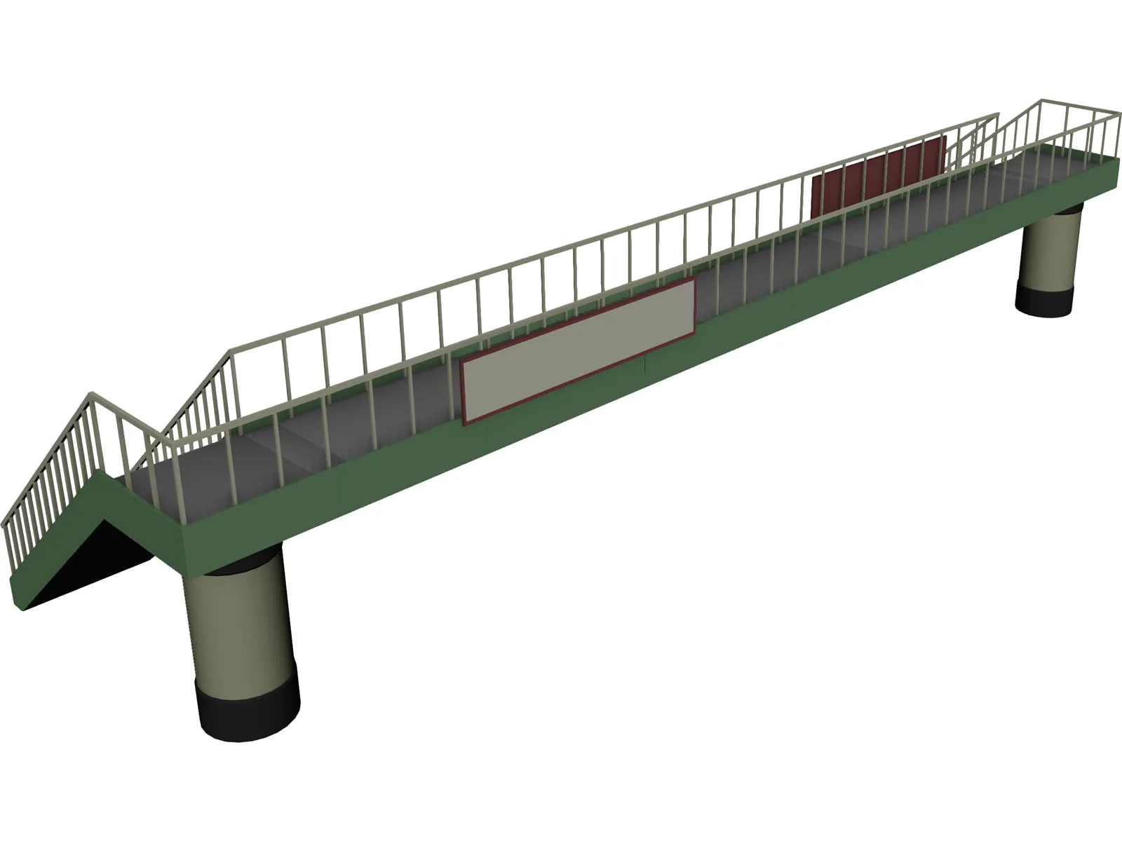 Japanese Foot Bridge 3D Model