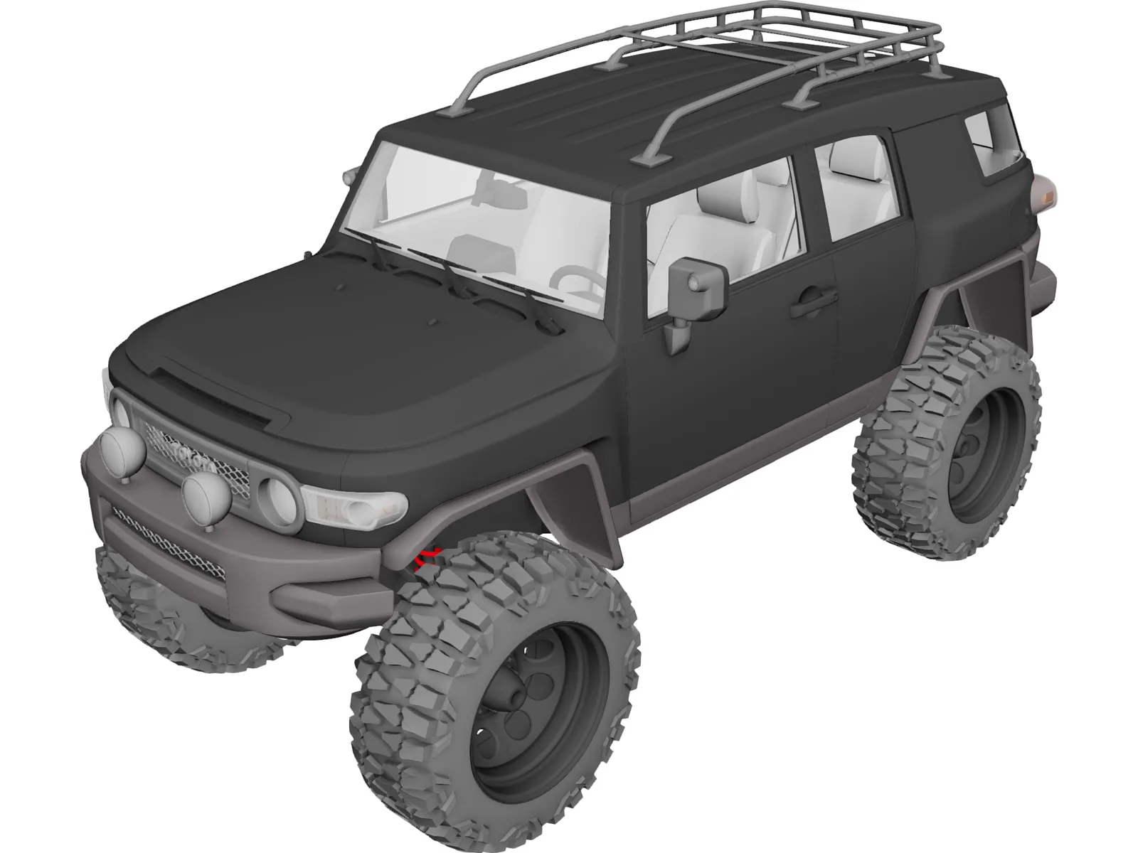 Toyota FJ Cruiser (2013) (Lifted) 3D Model