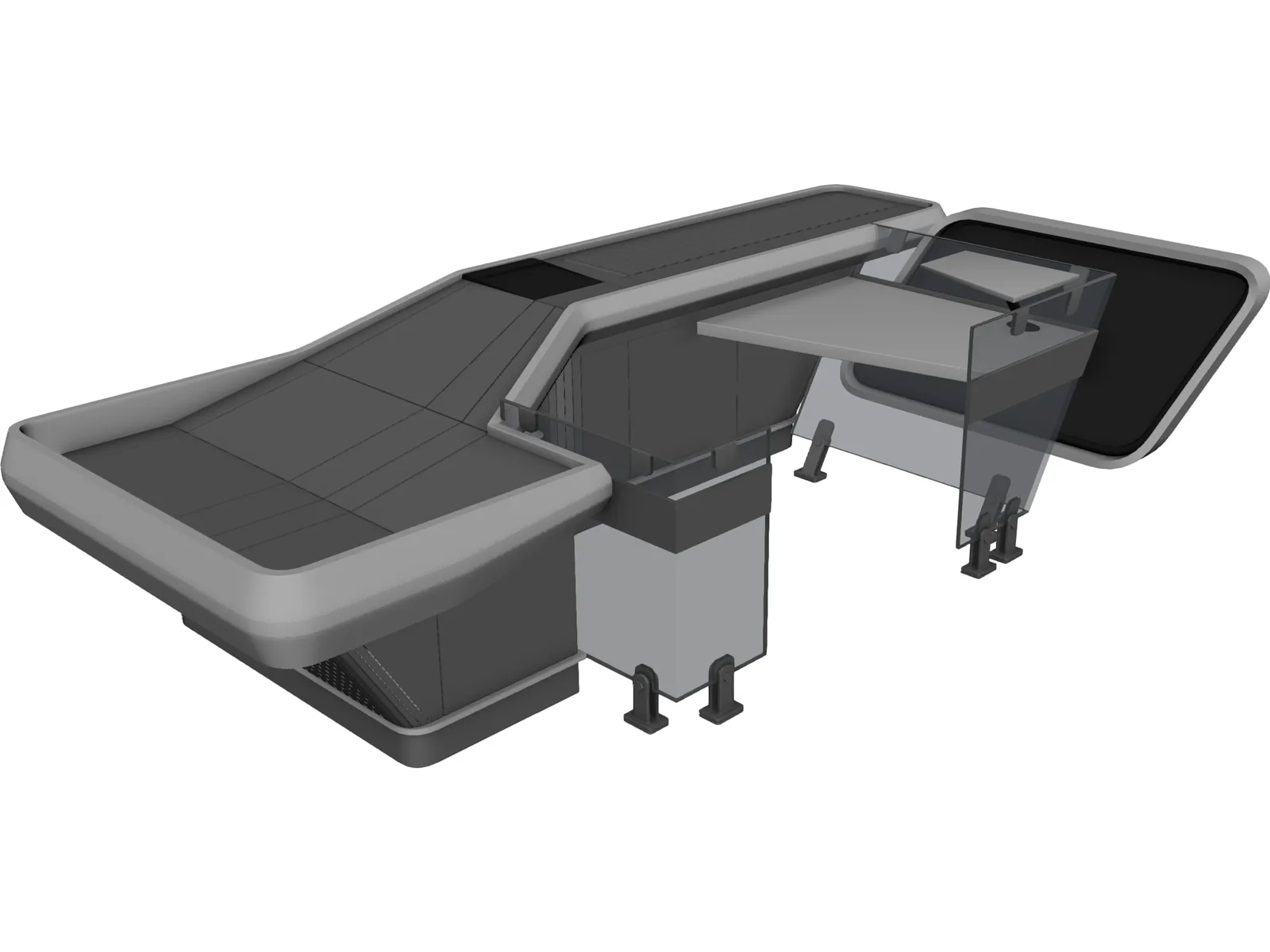 Hypermarket Checkout 3D Model