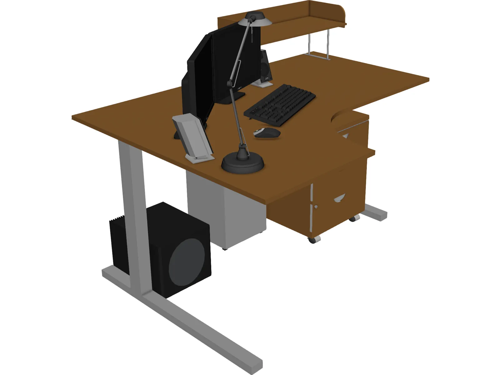 Corner desktop 3D Model