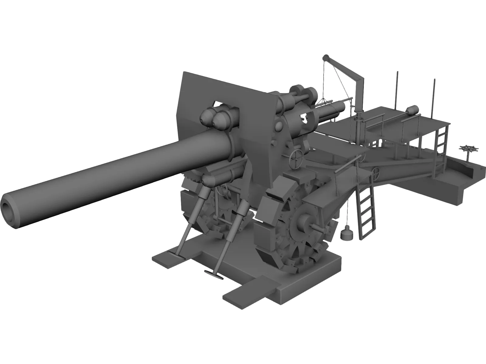 Big Bertha 42 cm 3D Model