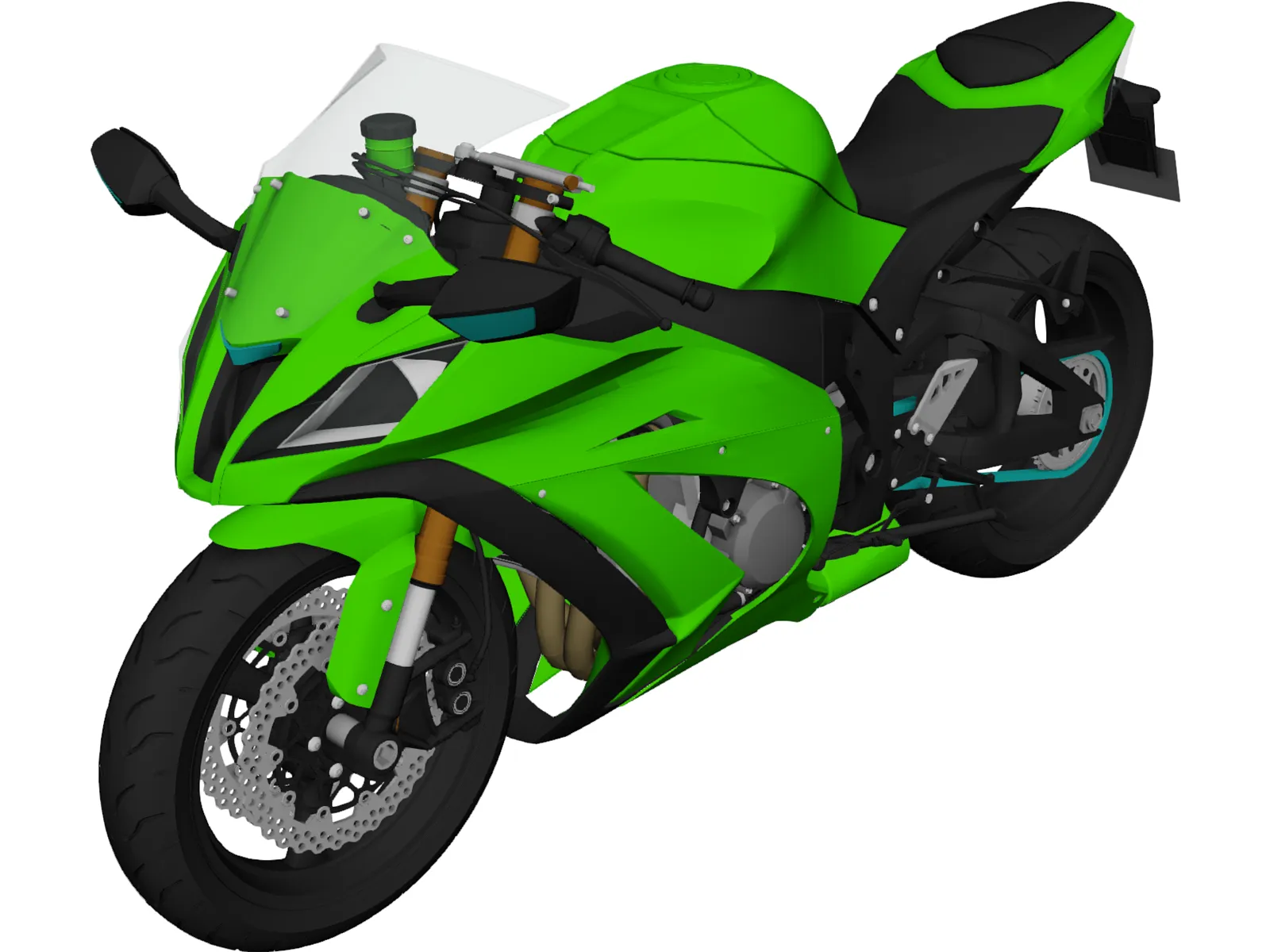 Kawasaki ZX10R (2012) 3D Model