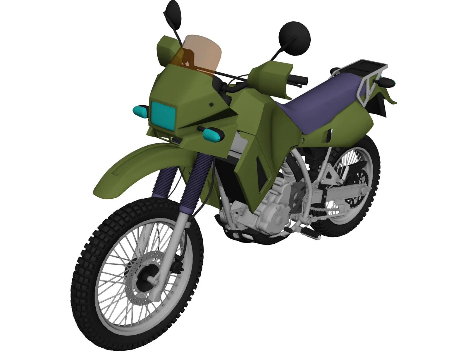 Kawasaki KLR 650 3D Model