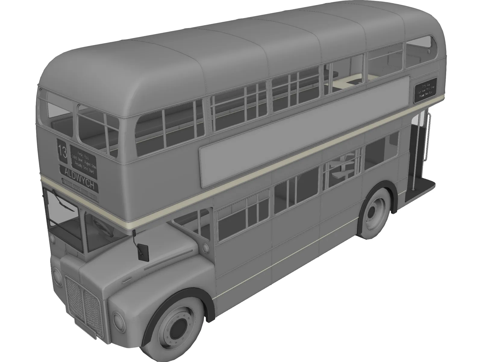 Double Decker Bus 3D Model