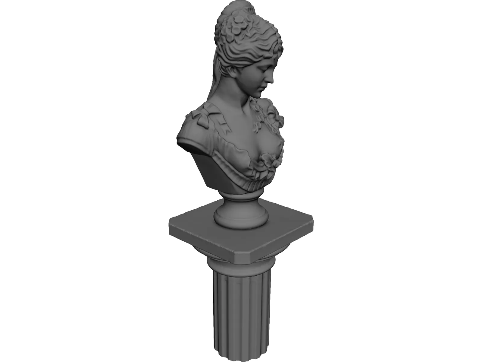 Woman Goddess Statue 3D Model