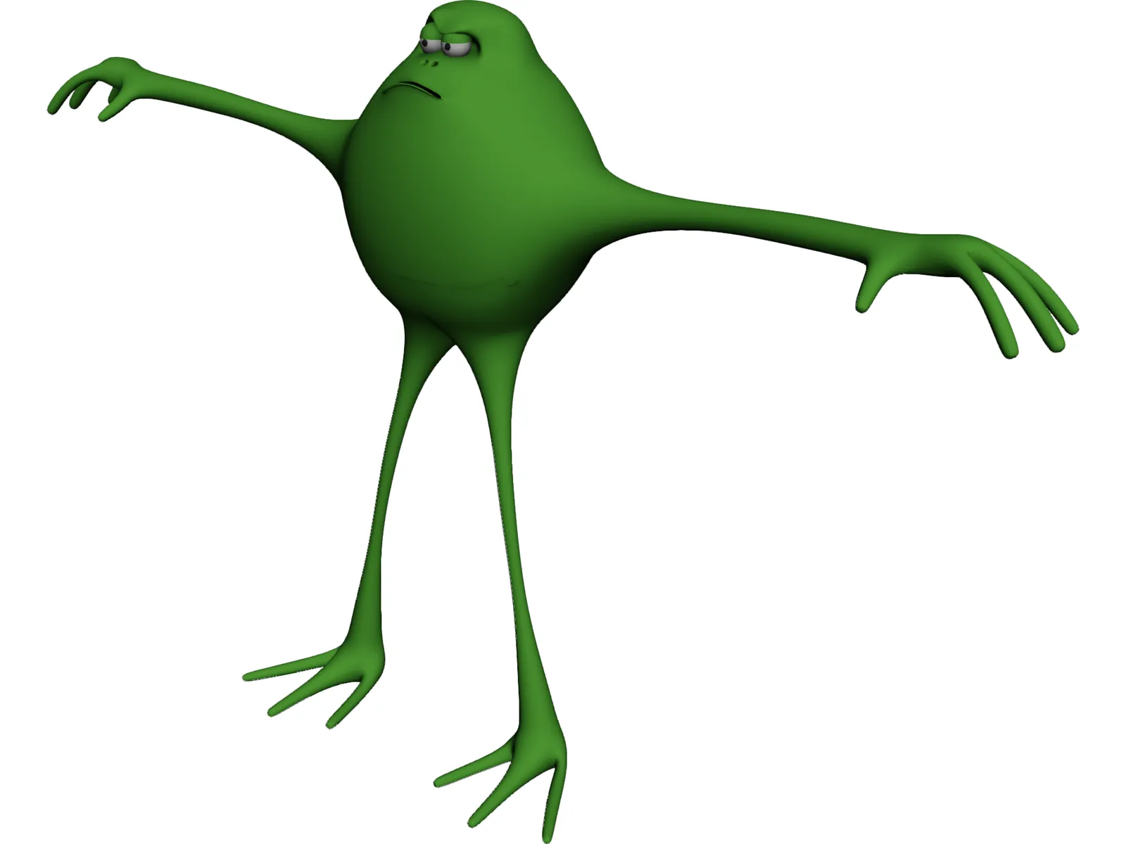 Cartoon Frog 3D Model