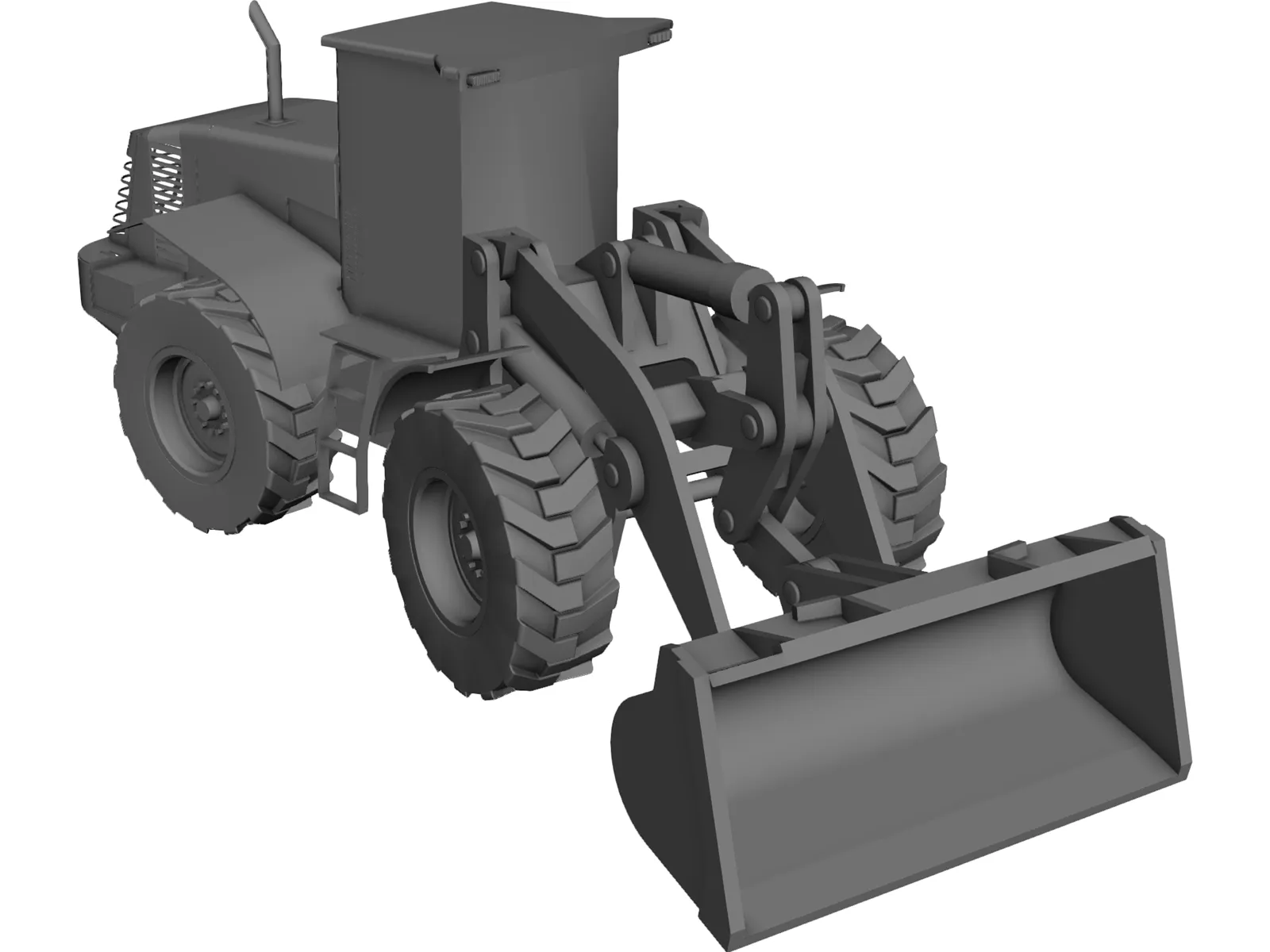 Hitachi Wheeled Loader 3D Model