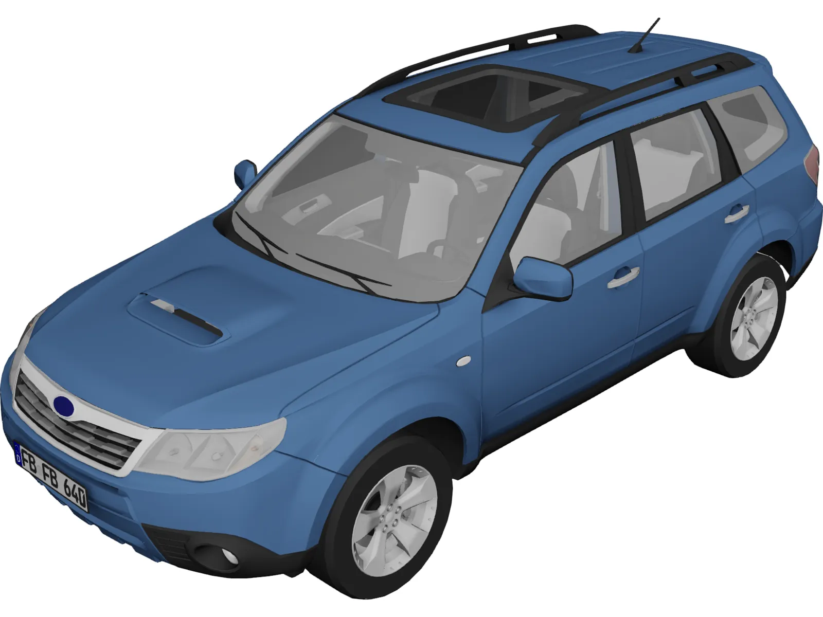 Subaru Forester XT (2008) 3D Model