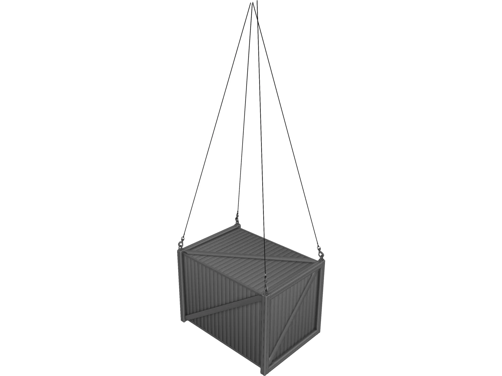 Container with Hooks 3D Model