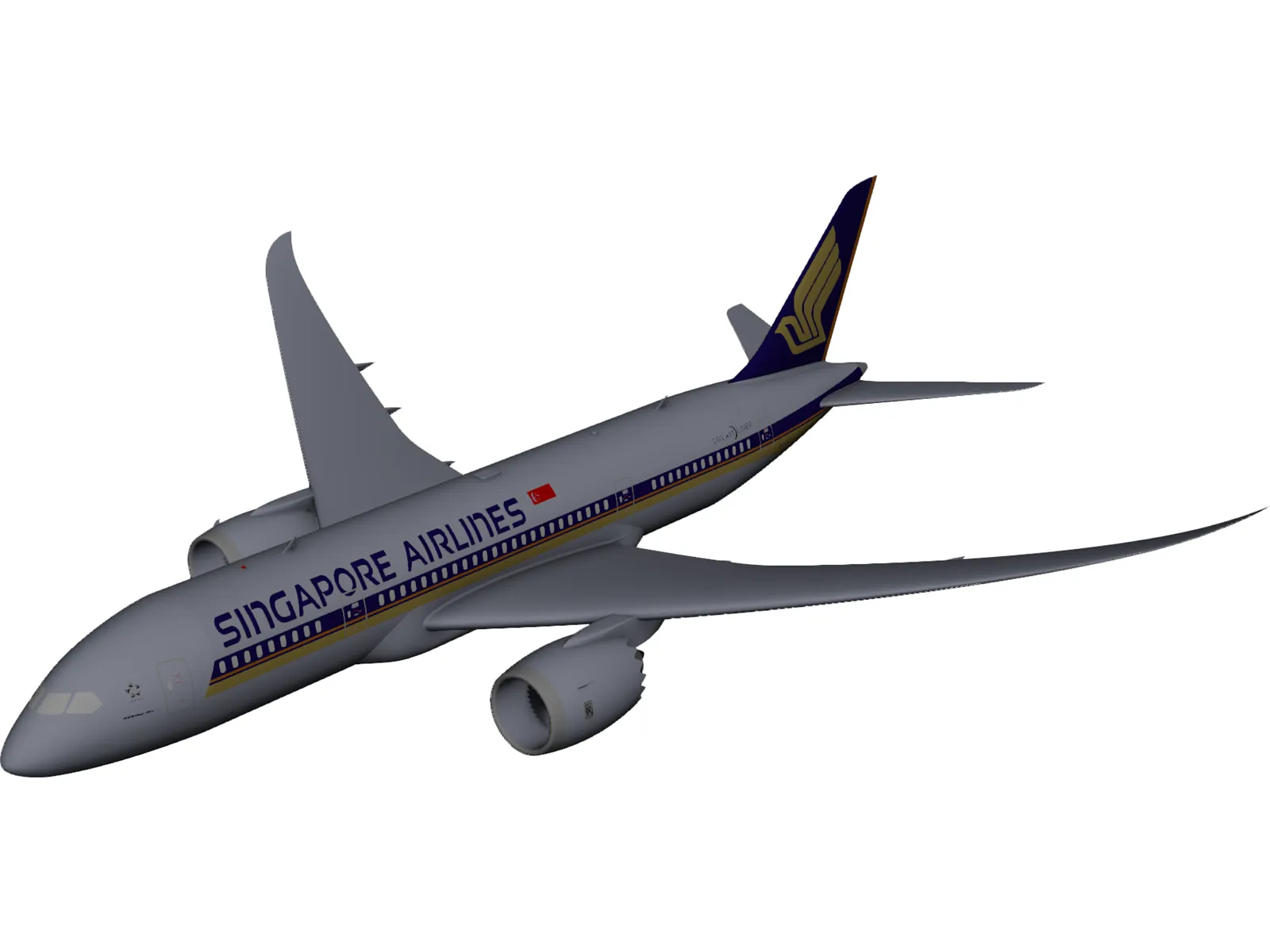 Boeing 787-800 Singapore Airlines 3D Model