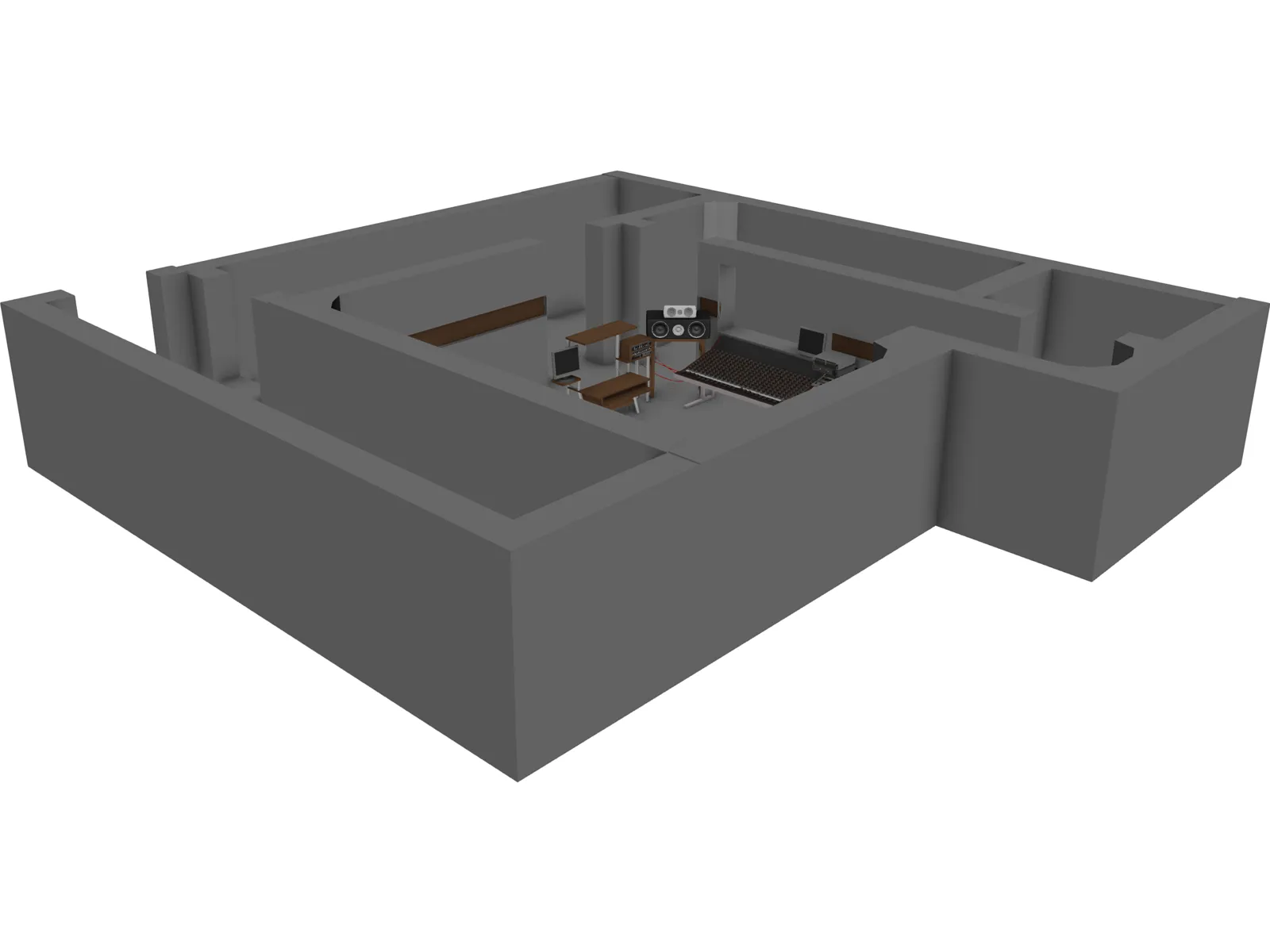 Recording Studio 3D Model