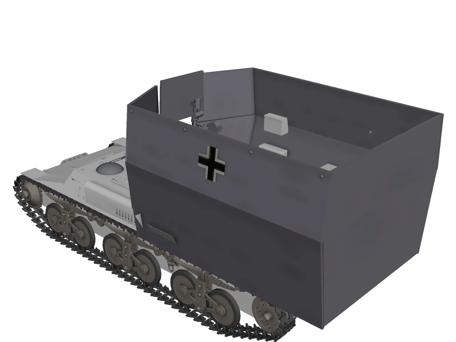 Sdkfz 135/2 105mm leFH 3D Model