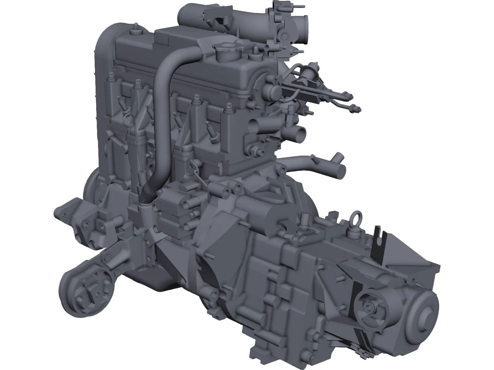 Vaz 21083 Engine 3D Model