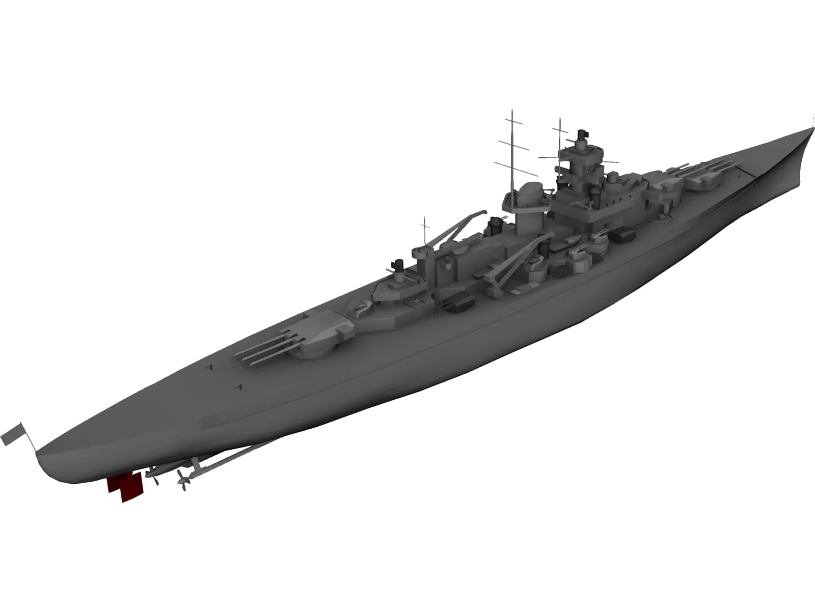 Gneisenau Cruiser 3D Model