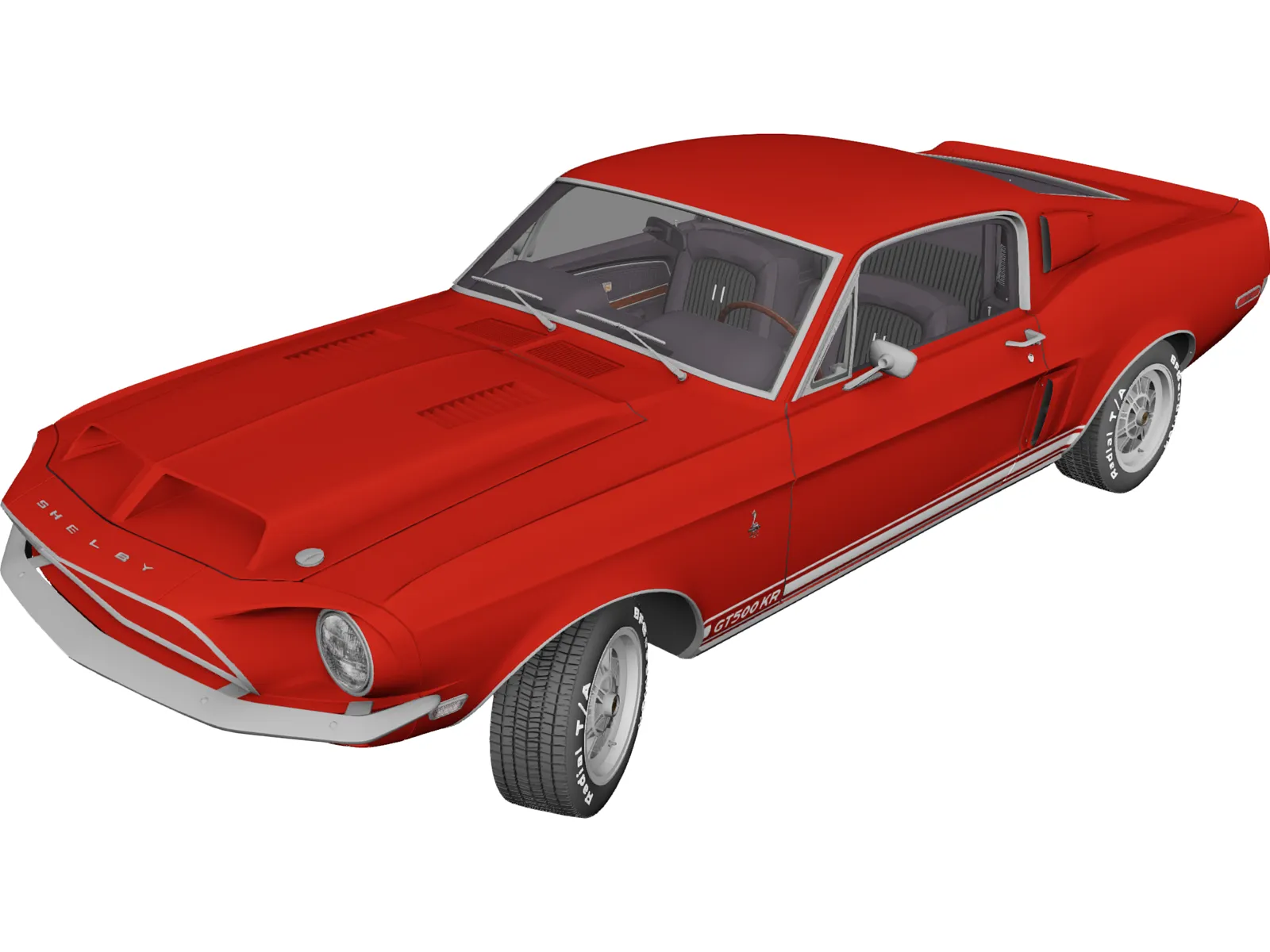 Ford Mustang Shelby GT-500KR (1968) 3D Model