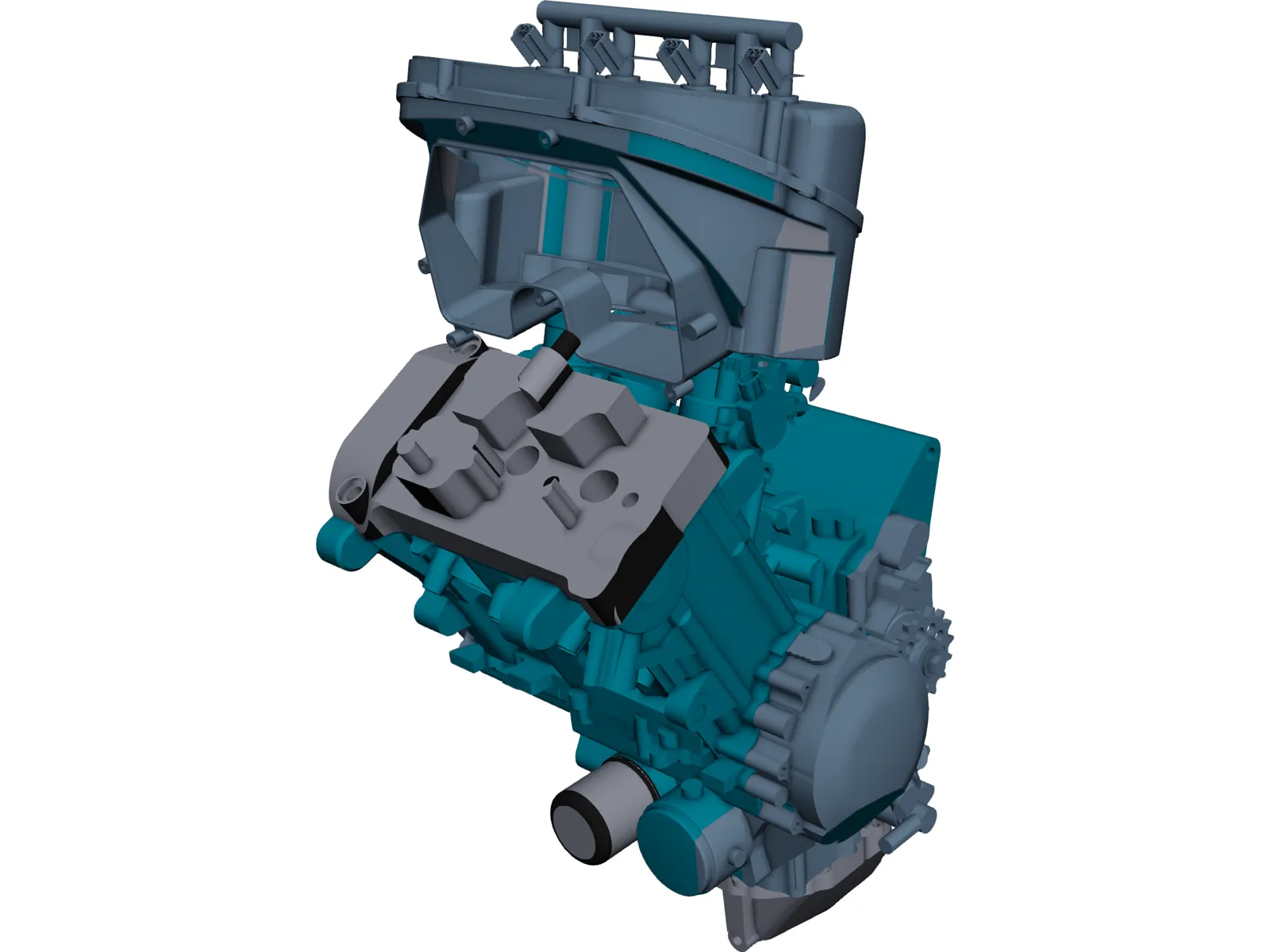 Triumph 675 Engine 3D Model