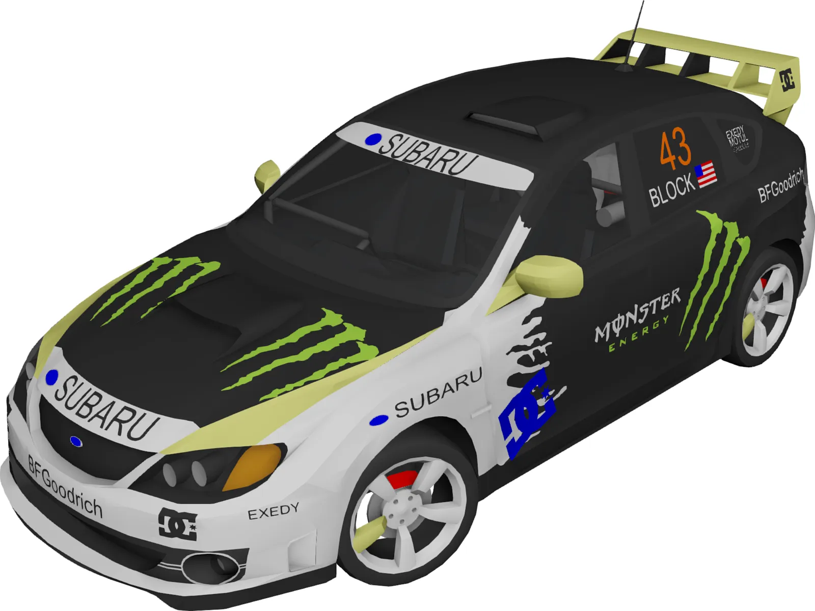 Subaru Impreza WRX STi Ken Block 3D Model