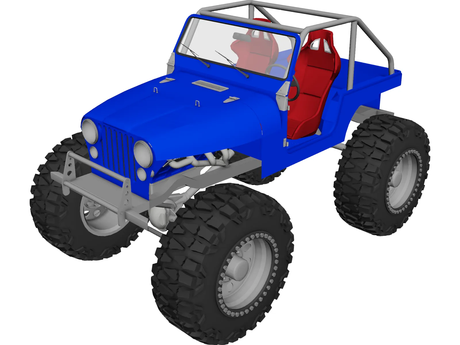 Jeep CJ5 Rock Crawler (1975) 3D Model