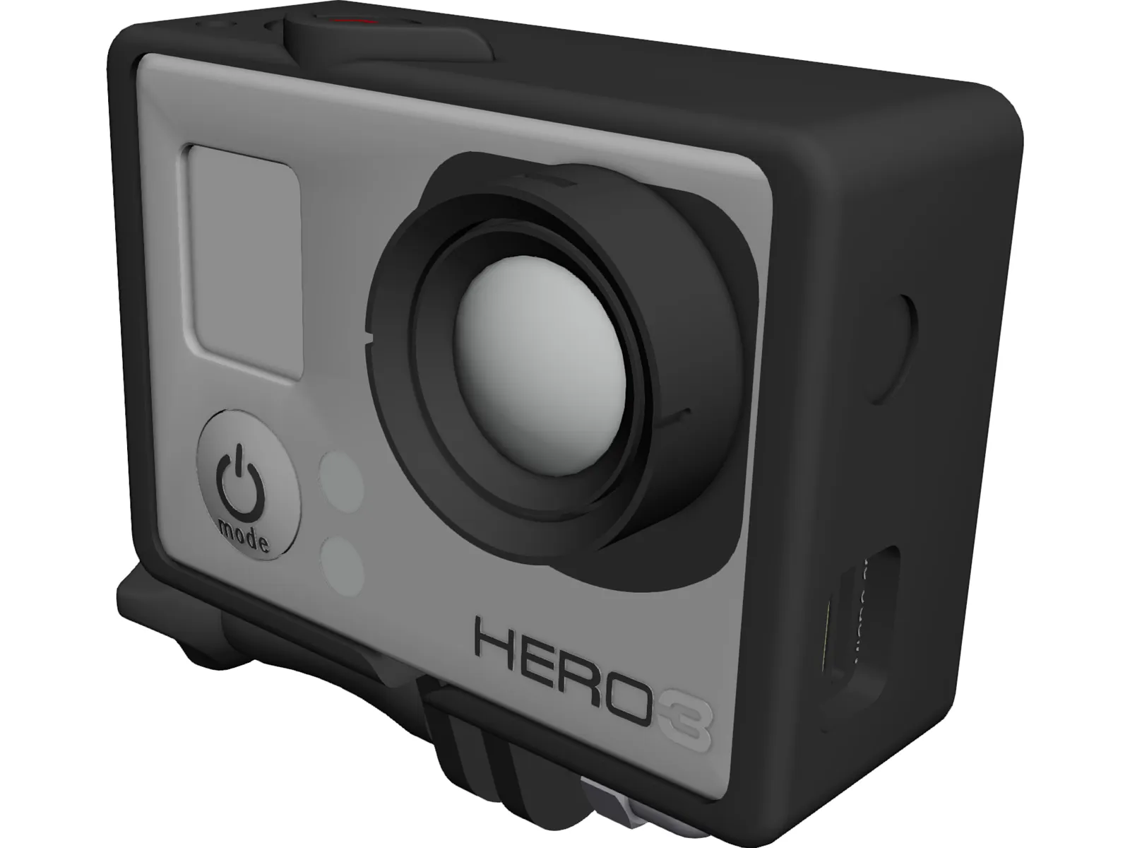 GoPro Hero 3 HD Camera 3D Model