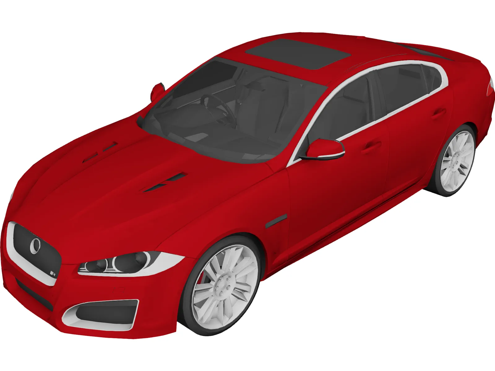 Jaguar XFR (2012) 3D Model