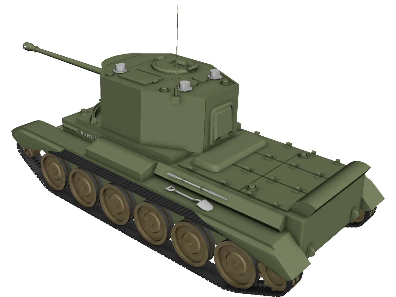 Cruiser Mk VIII Challenger A30 3D Model