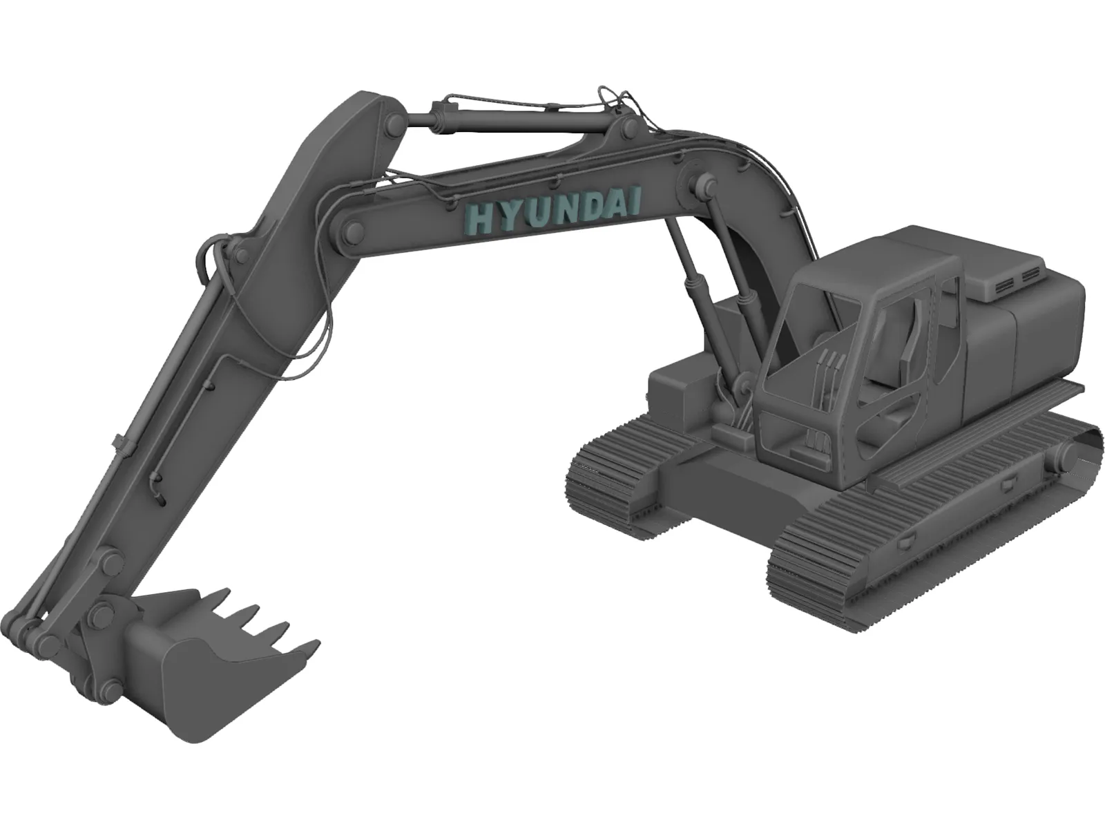 Hyundai Excavator 3D Model