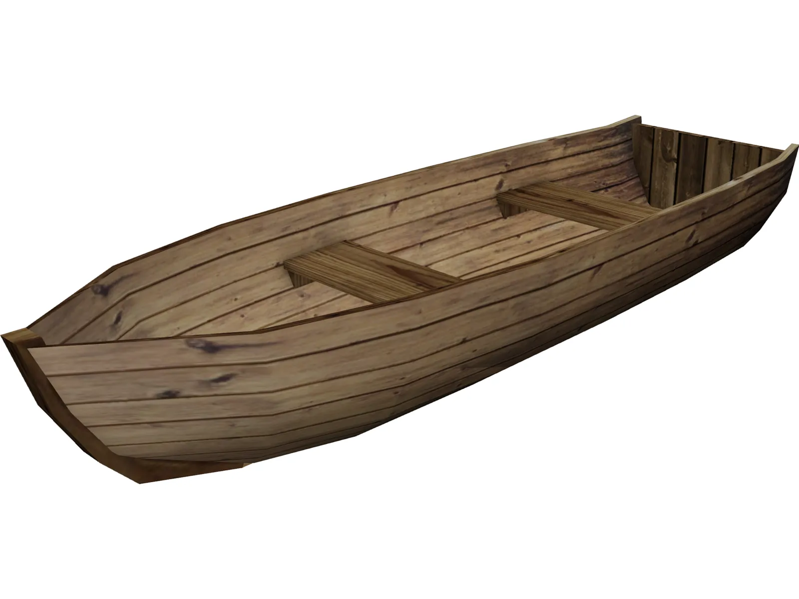 Wood Boat 3D Model