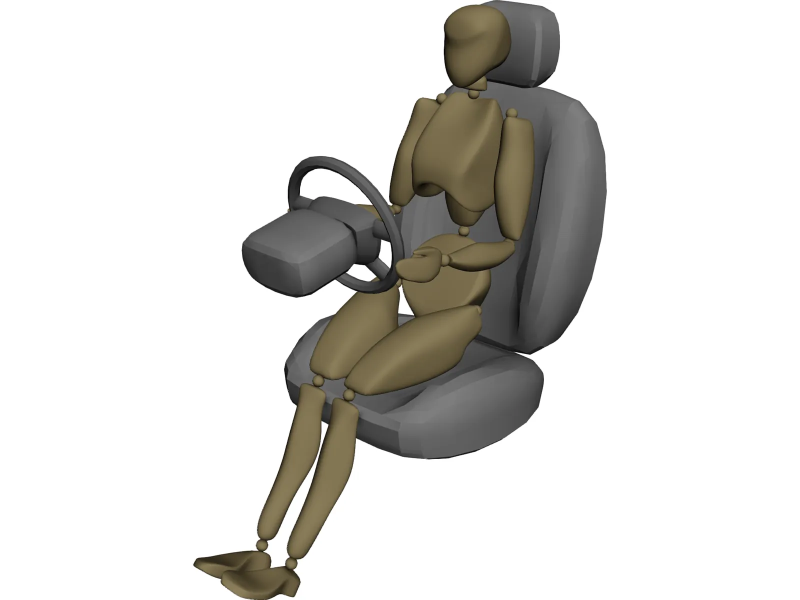 Woman Driving 3D Model