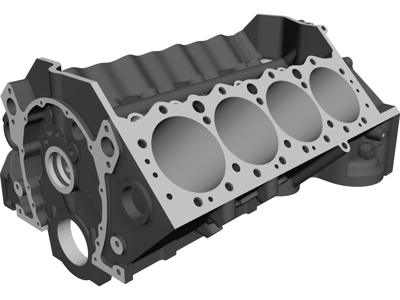 Small Block Chevrolet Engine Block 3D Model