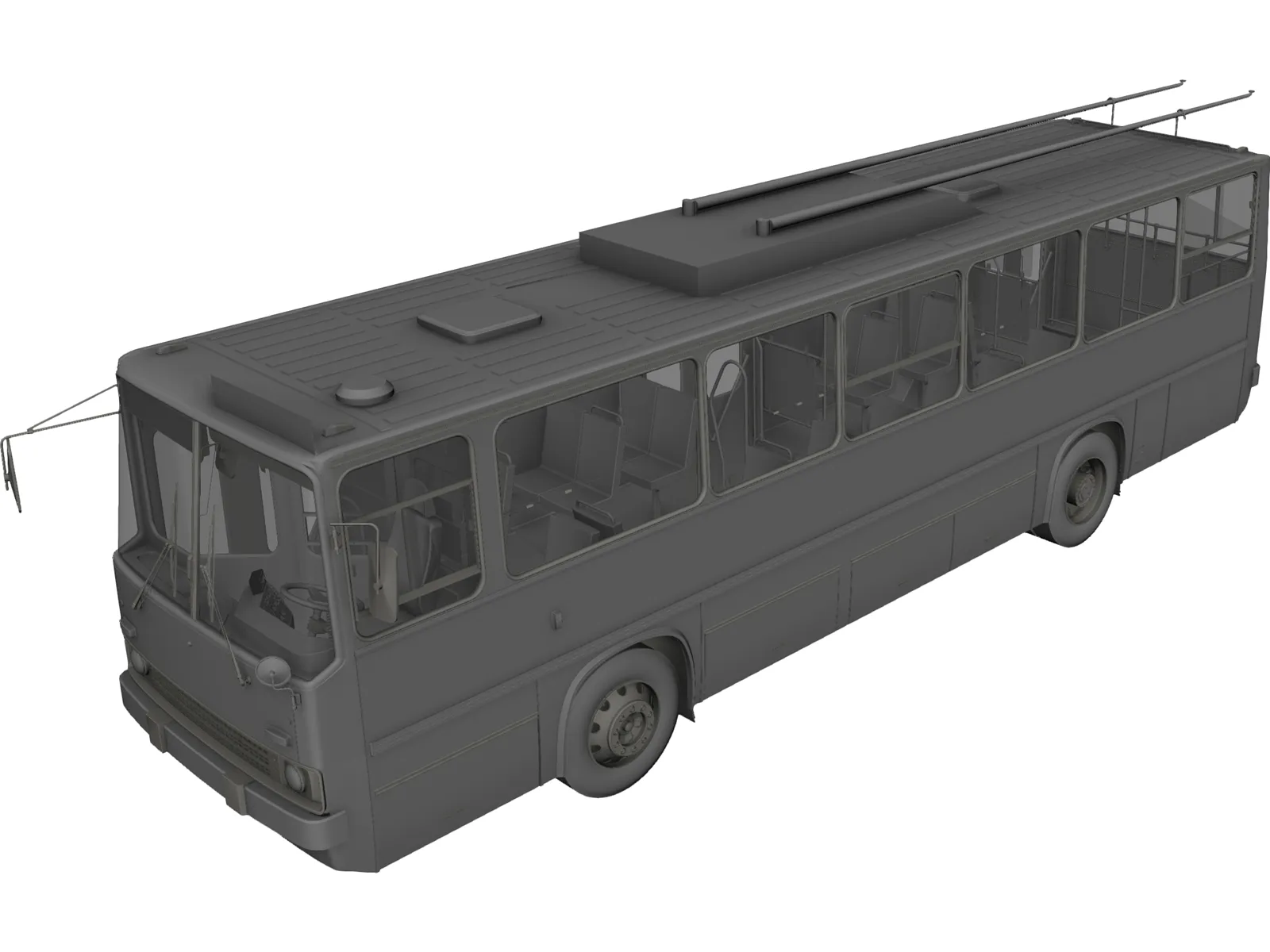 Ikarus 260 GVM Trolleybus 3D Model