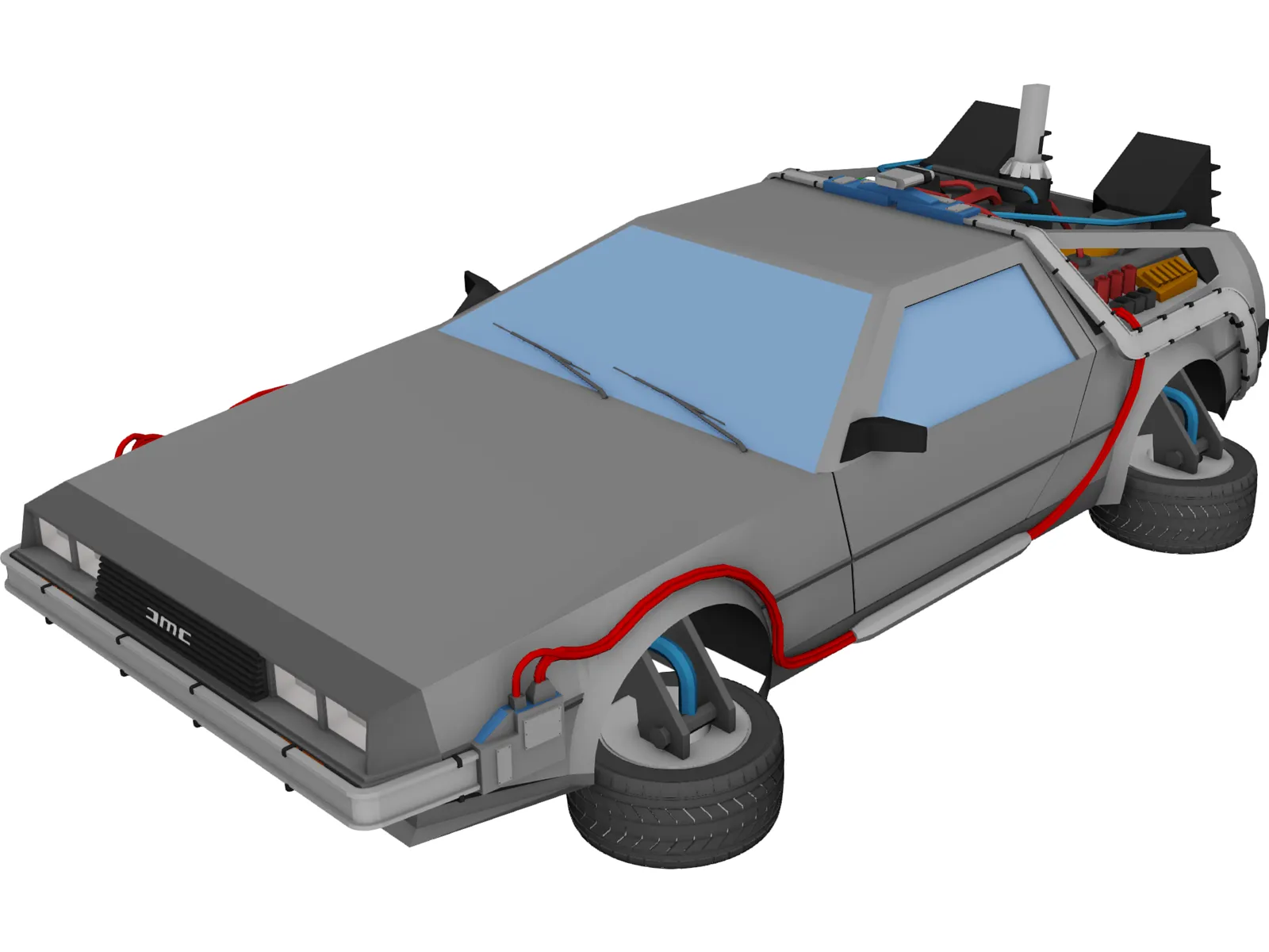 DMC Delorean X 3D Model