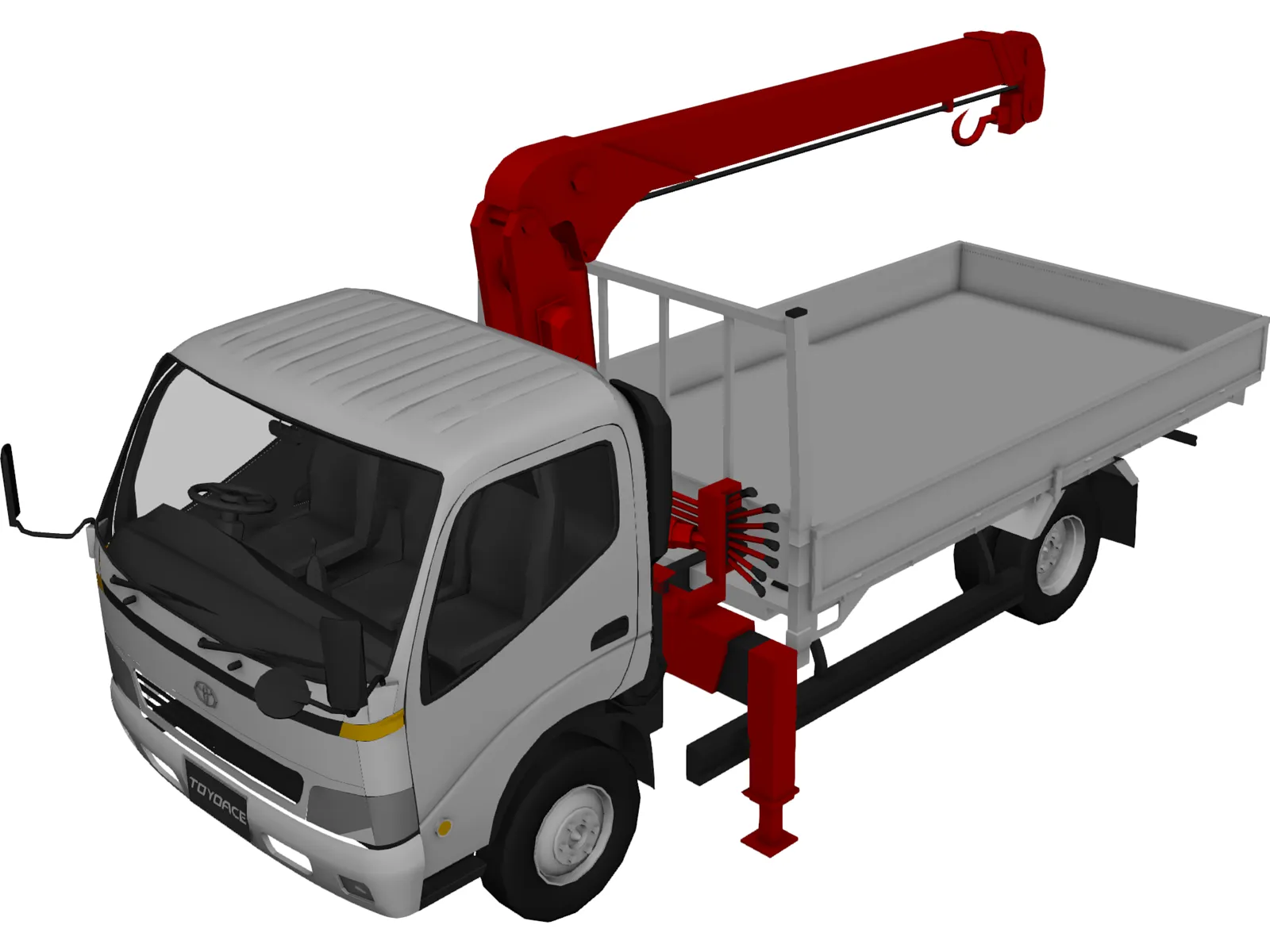 Toyota Toyoace (Tow Crane Truck) (2000) 3D Model