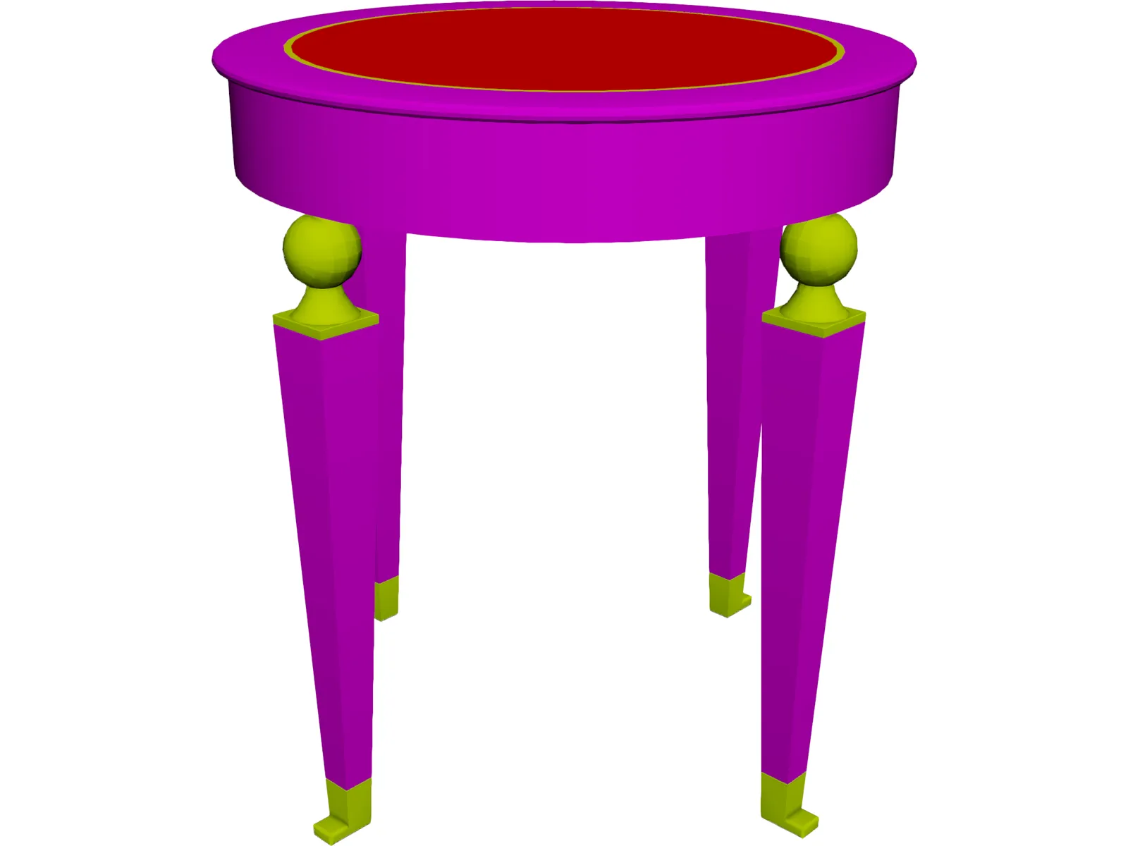 End Table 3D Model