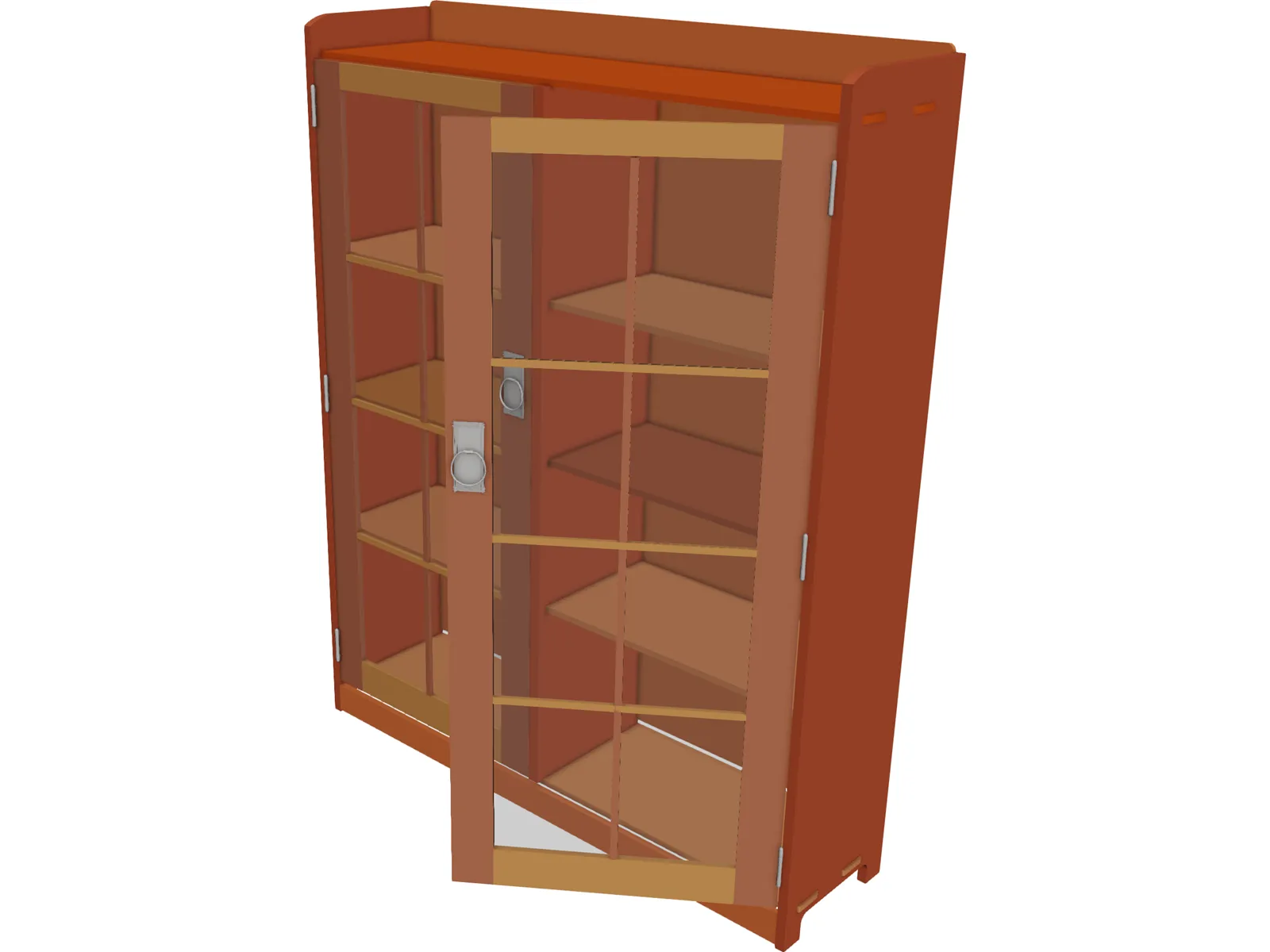 Mission Style Bookcase 3D Model