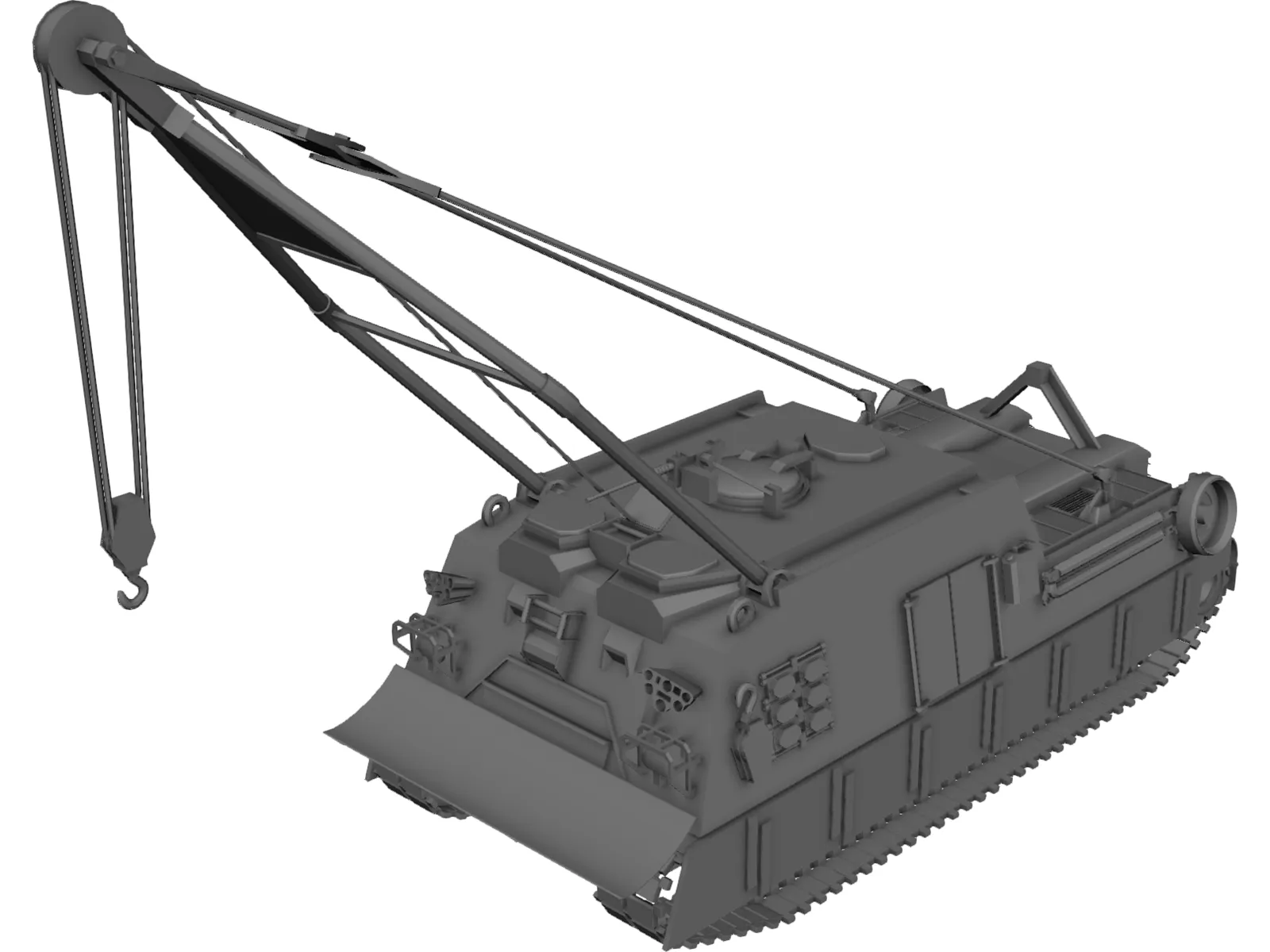 Crane Engineering Vehicle 3D Model