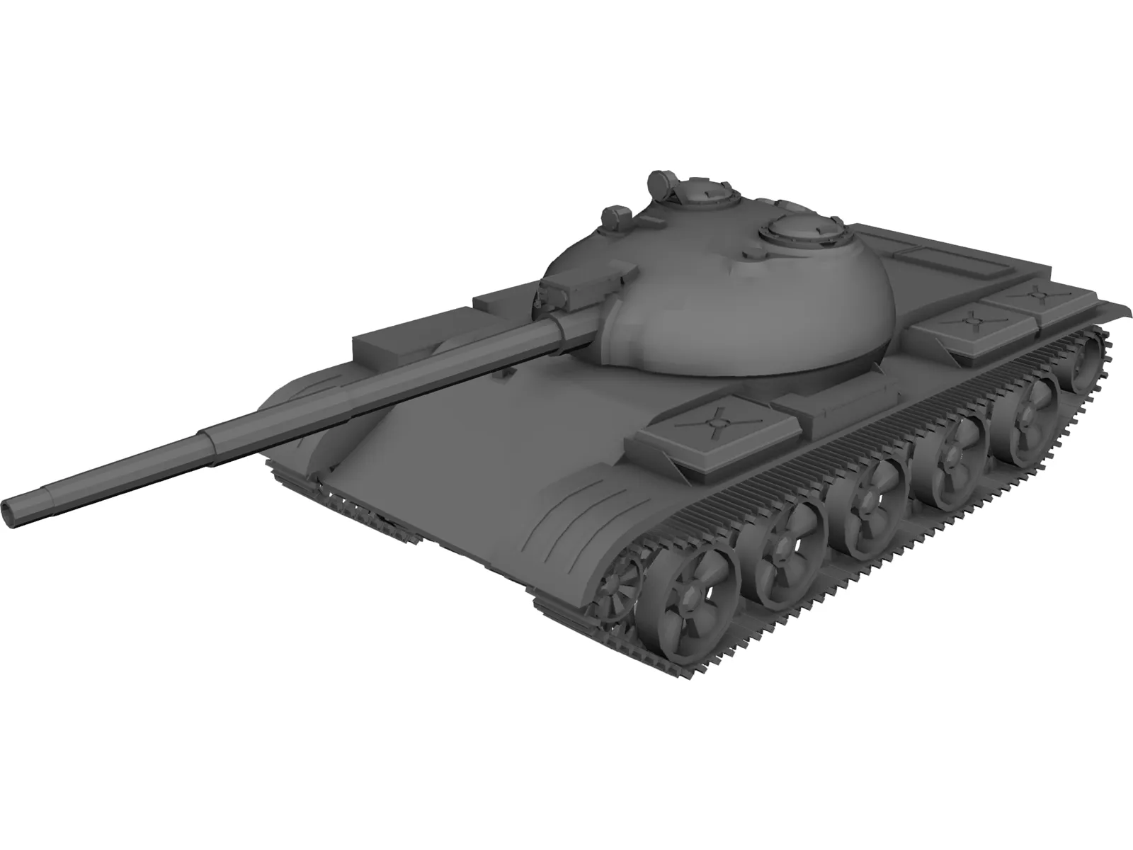 T-55 Tank 3D Model