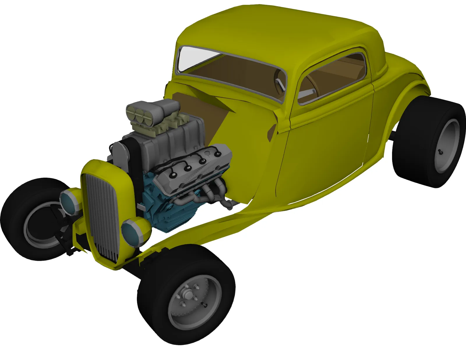 Ford Hotrod Coupe (1932) 3D Model