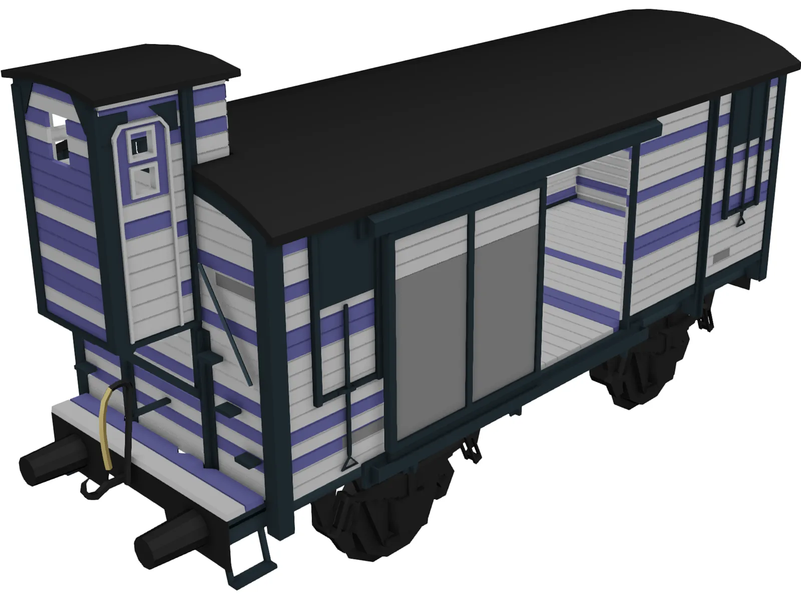 Train Car Box 3D Model