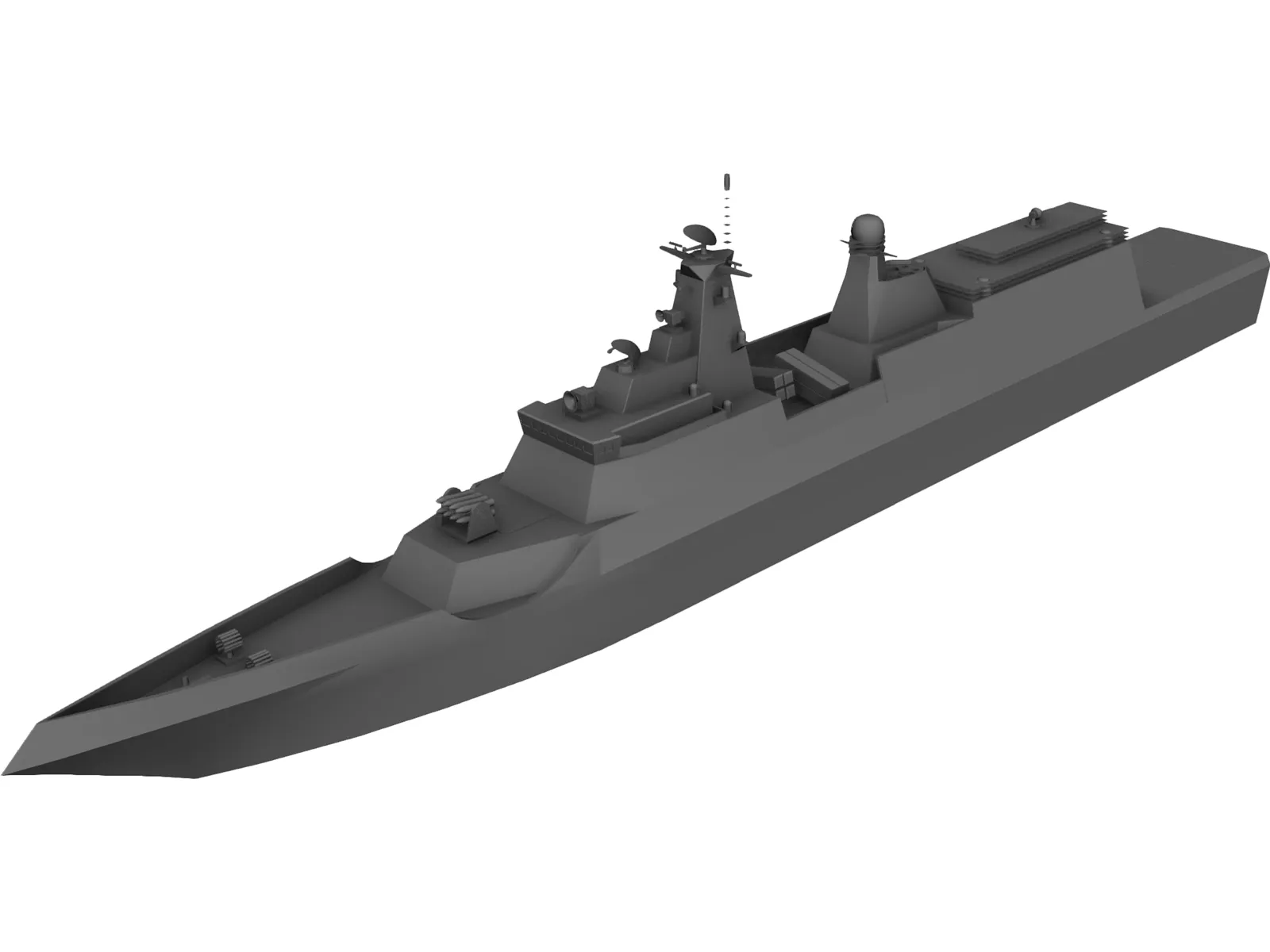 Russian Conceptual Frigate 3D Model