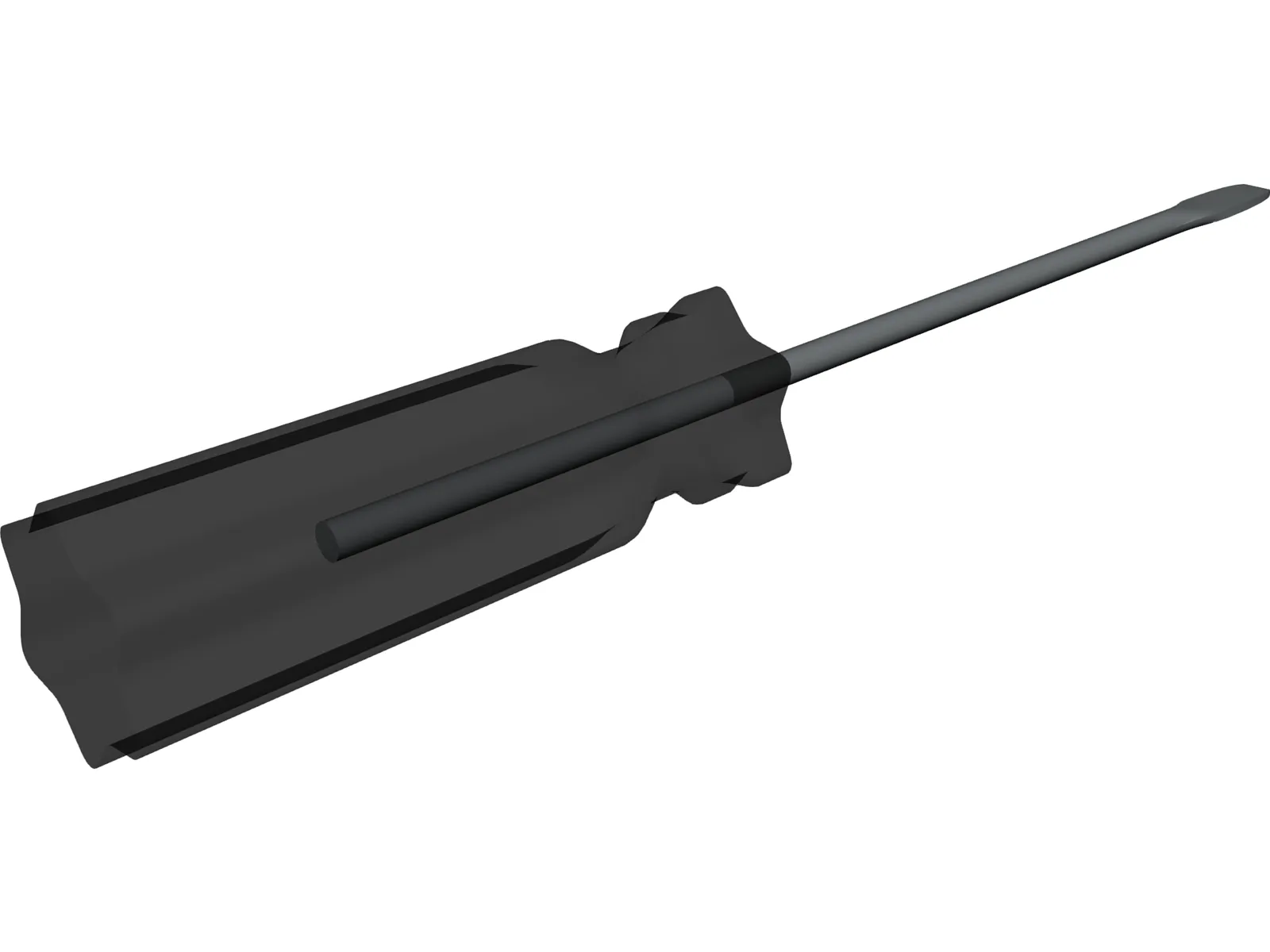 Plastic Flat Head Screwdriver 3D Model