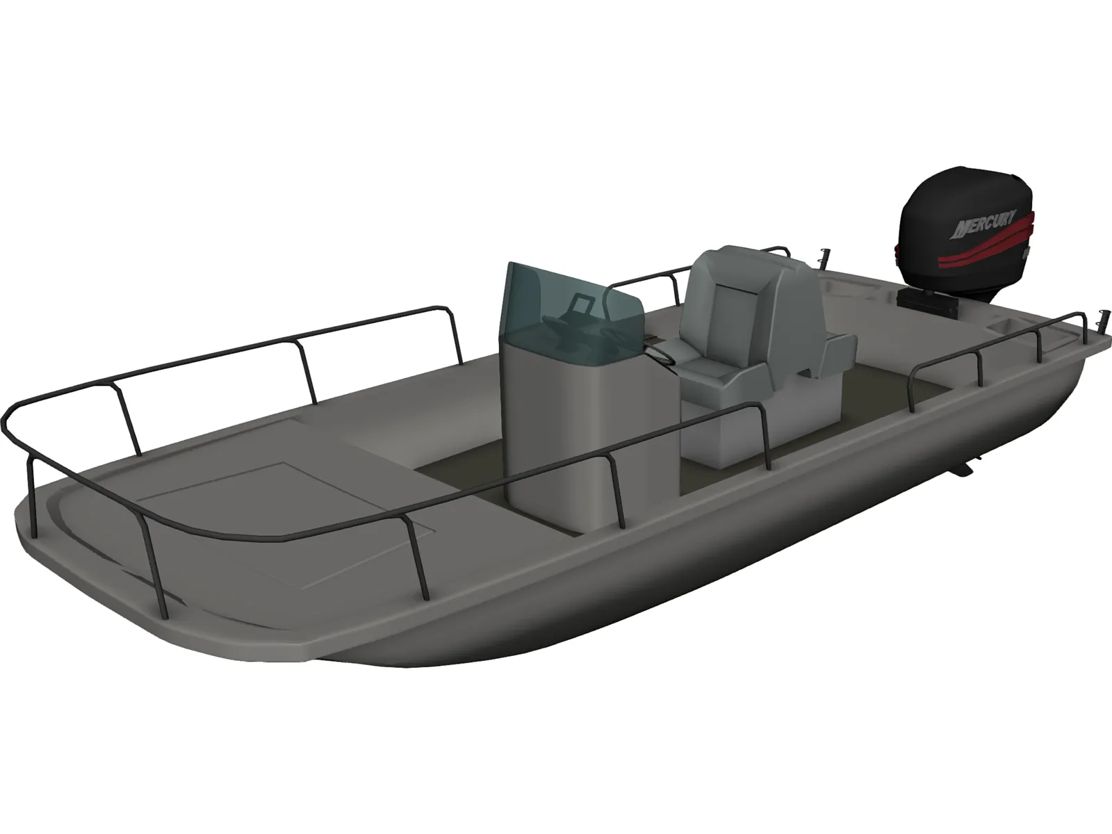 Boston Whaler Boat 3D Model